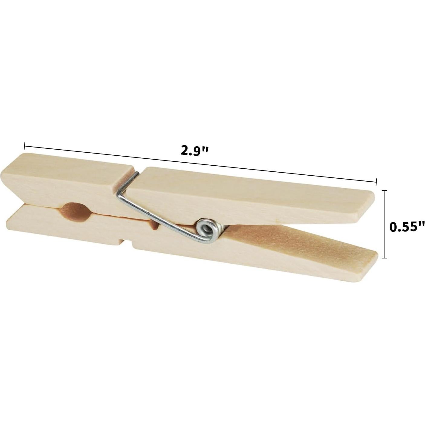 Pinzas de Madera KTOJOY para Ropa 50 Unidades 7,37 cm