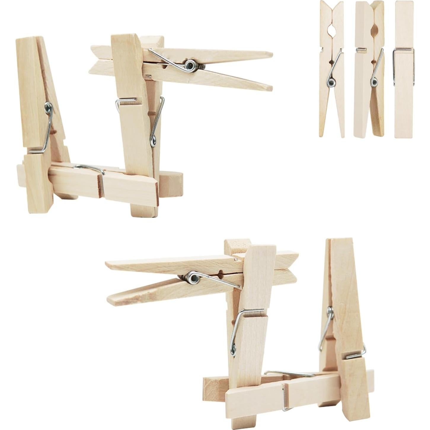 Pinzas de Madera KTOJOY para Ropa 50 Unidades 7,37 cm