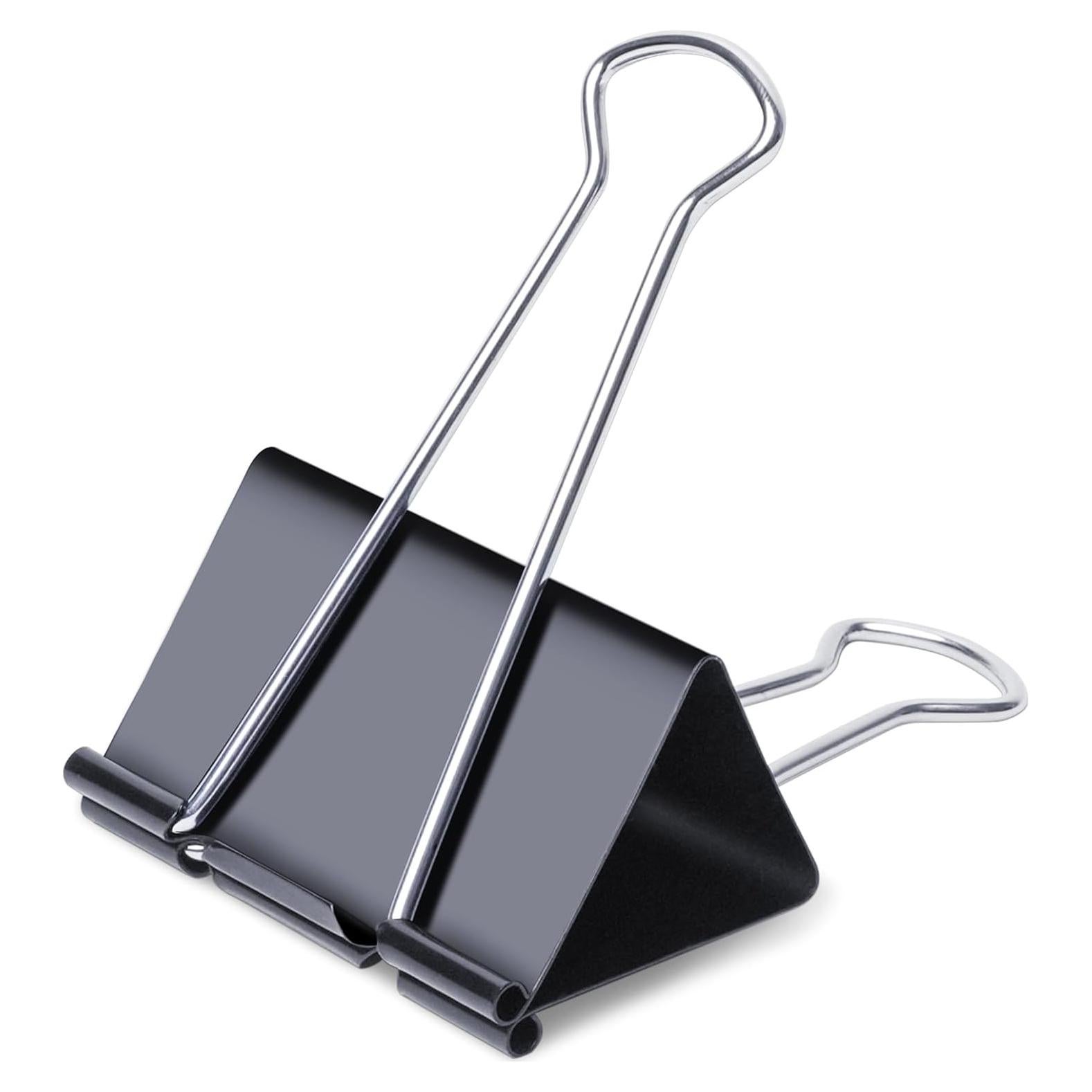 Clips de Carpeta Jumbo Ufmarine 3 pulgadas 6 Pcs Negro