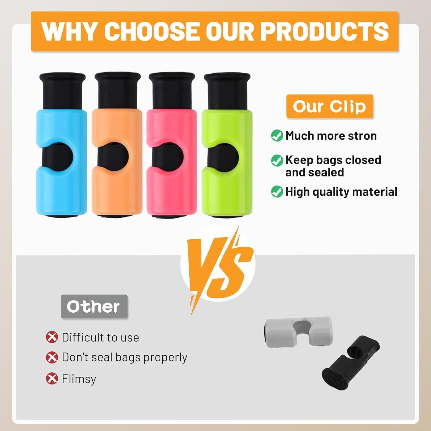 Paquete de 8 Clips Selladores de Alimentos AmoreAngelCRAFTS