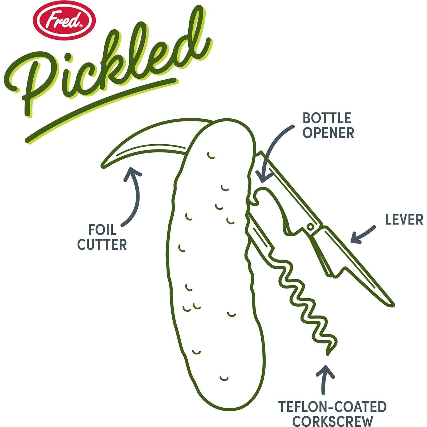 Sacacorchos Multifuncional Genuine Fred Encurtido Verde