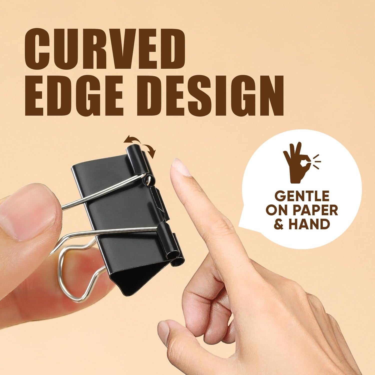 Clip de Carpeta Mediano Kalerr Negro 48 Piezas 3.18 cm