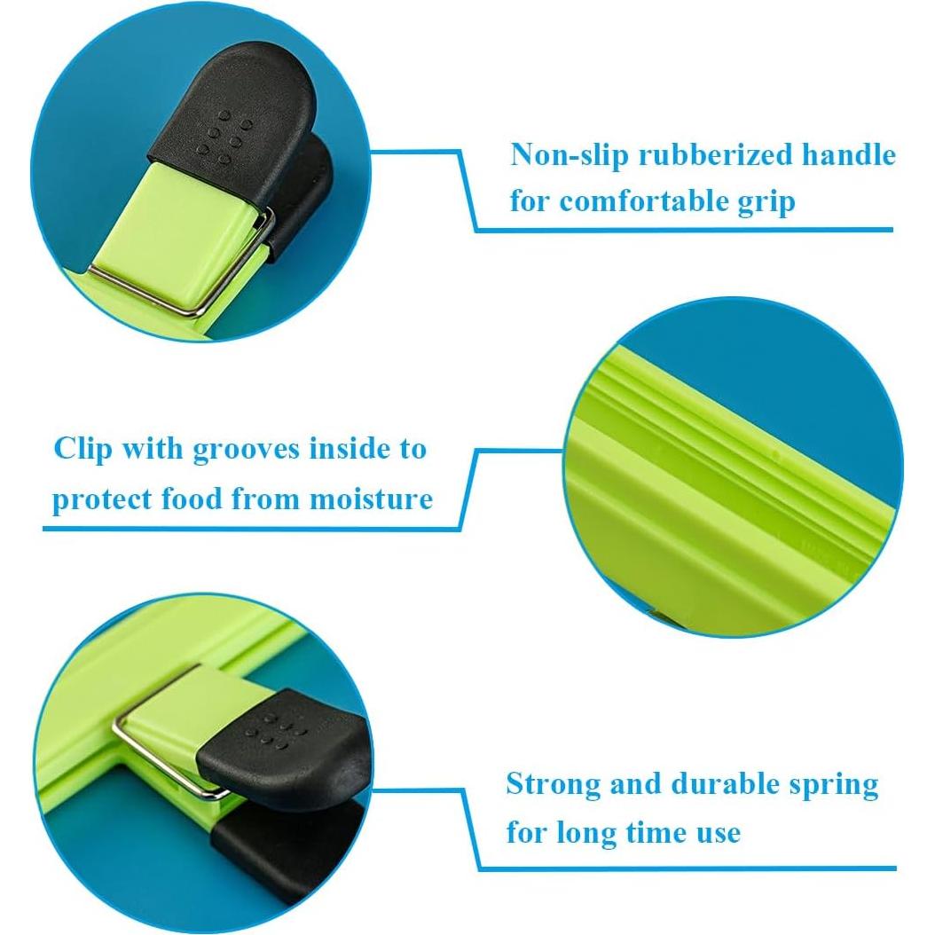 Pinzas para bolsas de alimentos ZIOGAJINE, 10 unidades, plástico