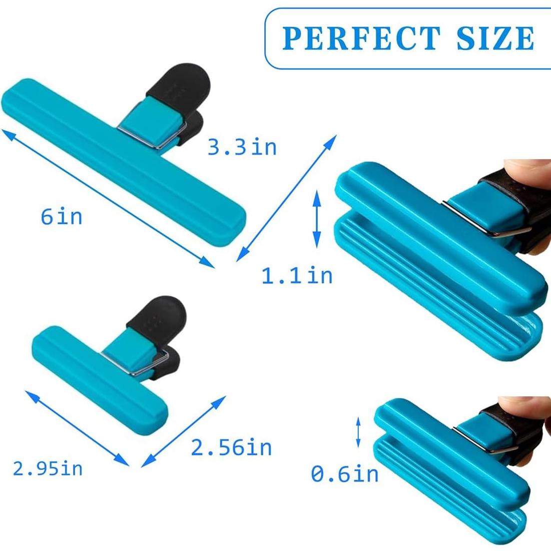 Pinzas para bolsas de alimentos ZIOGAJINE, 10 unidades, plástico