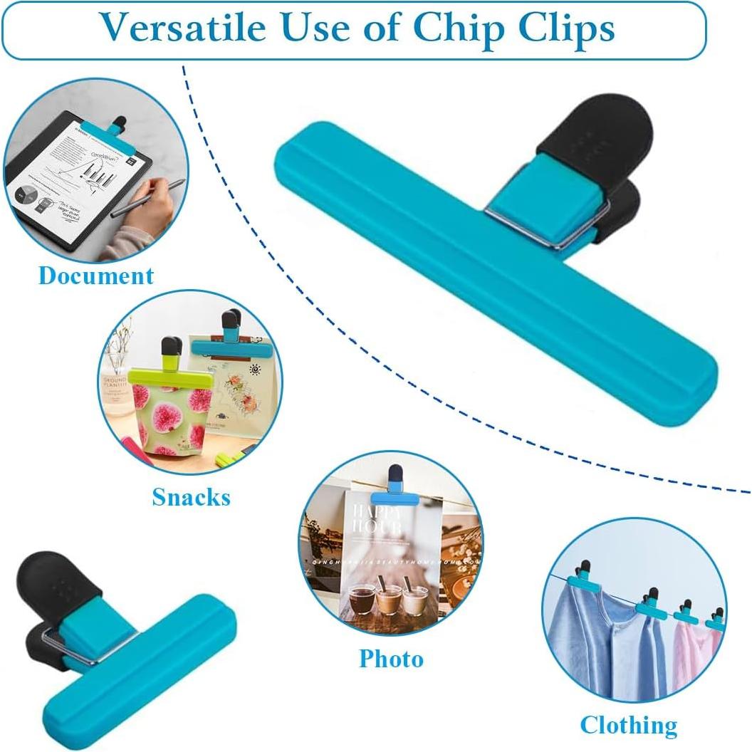 Pinzas para bolsas de alimentos ZIOGAJINE, 10 unidades, plástico