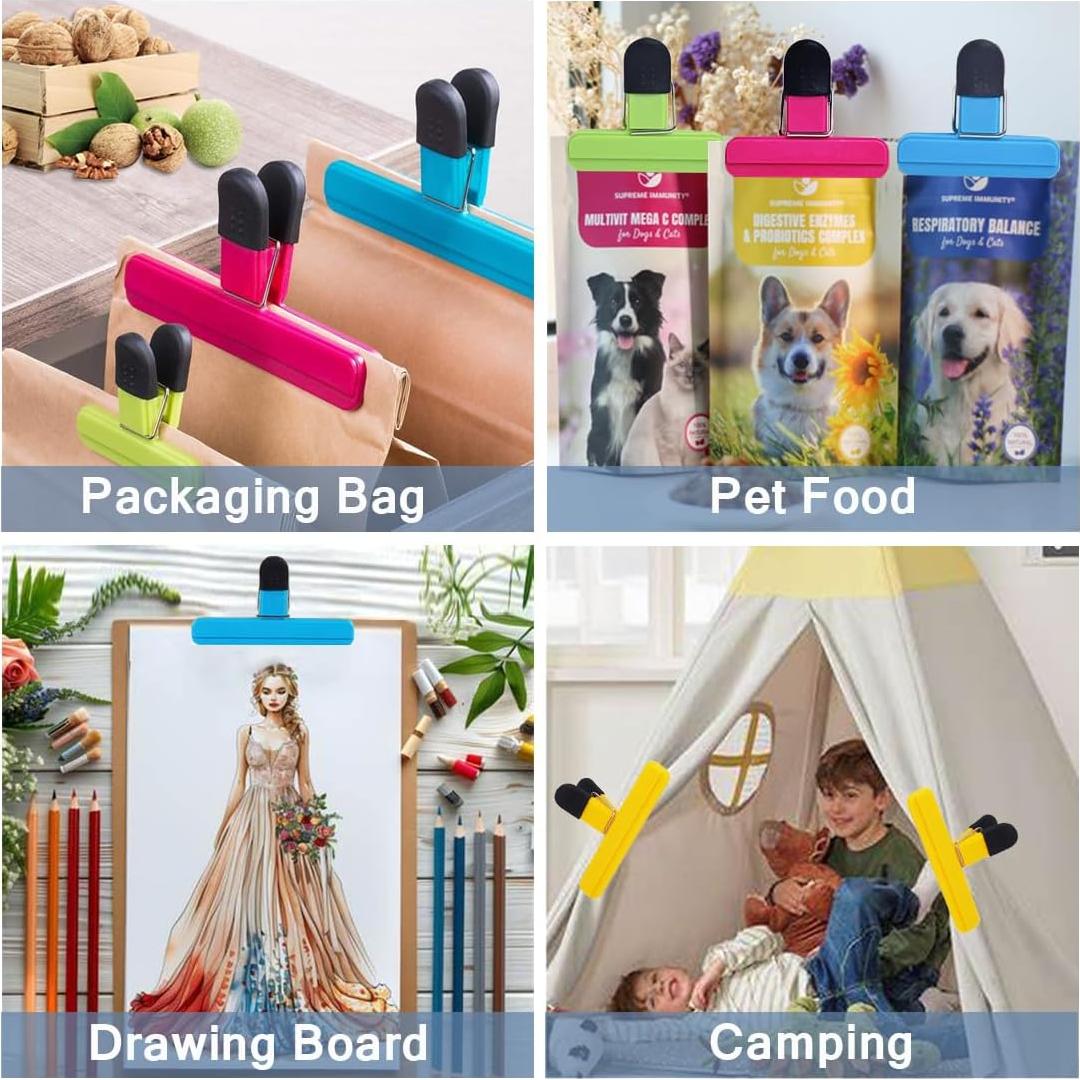 Pinzas para bolsas de alimentos ZIOGAJINE, 10 unidades, plástico