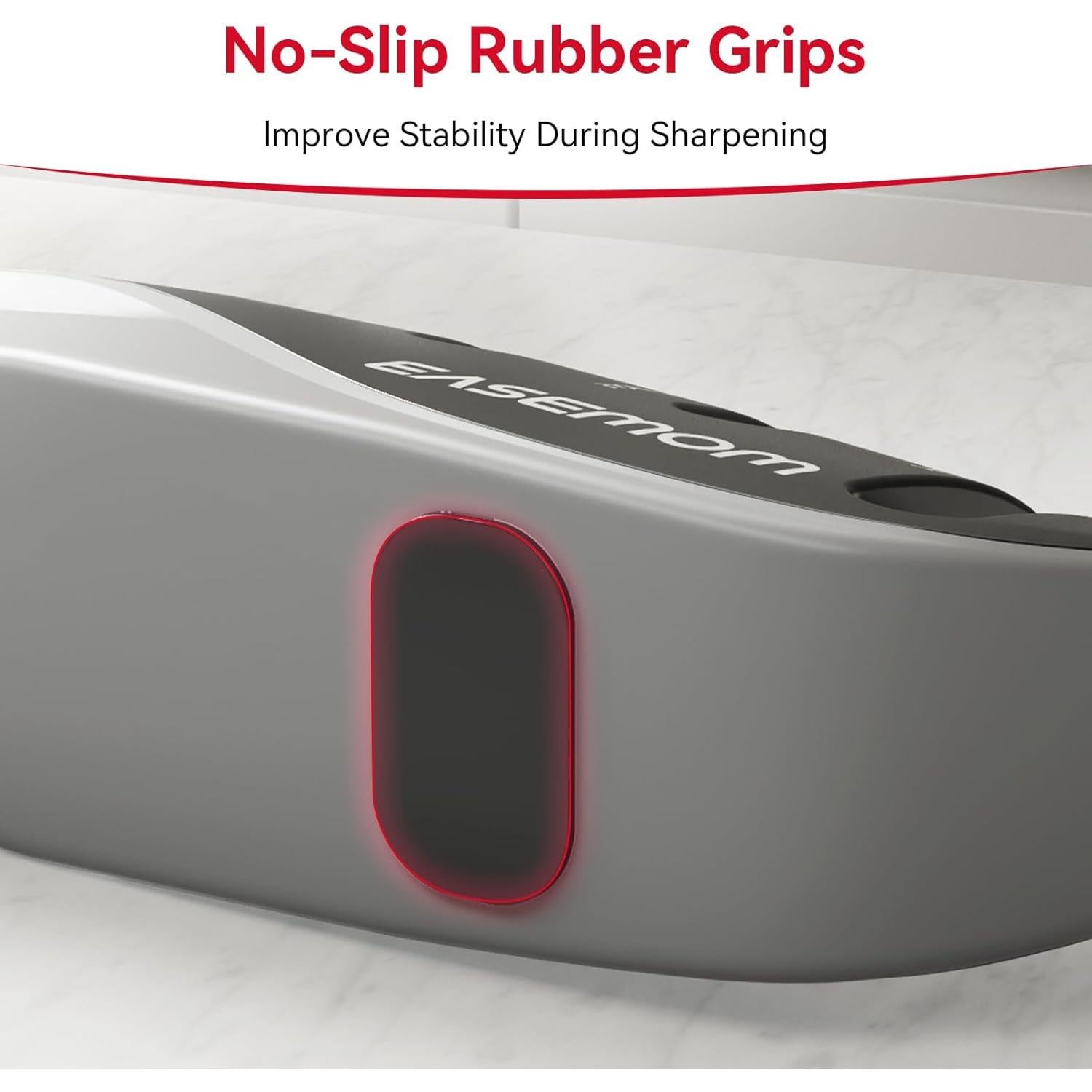 Afilador de Cuchillos EASEMOM 5 Ángulos Ajustables Negro