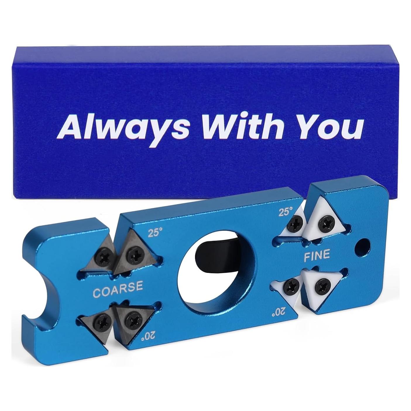 Afilador de Cuchillos de Caza Cheftoolshub 5-en-1 Azul