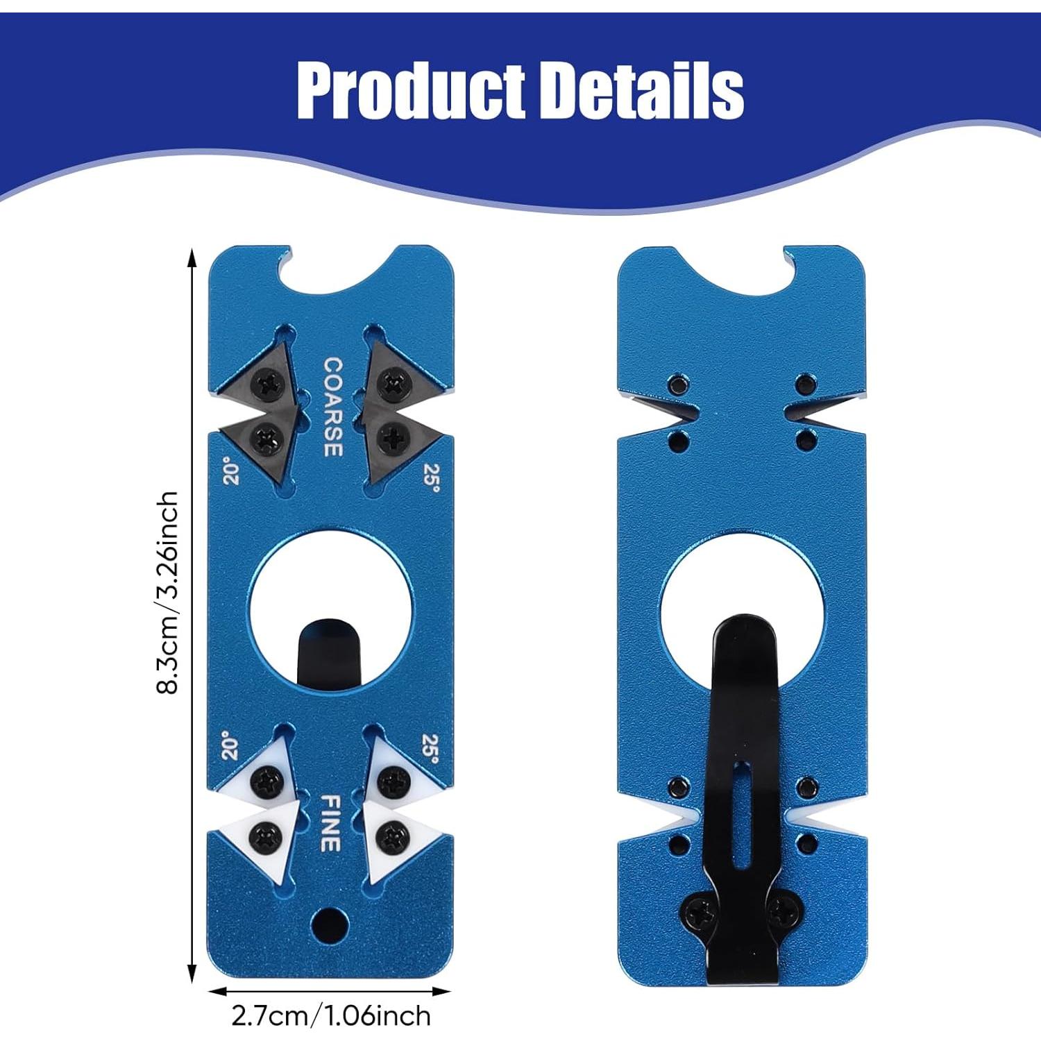 Afilador de Cuchillos de Caza Cheftoolshub 5-en-1 Azul