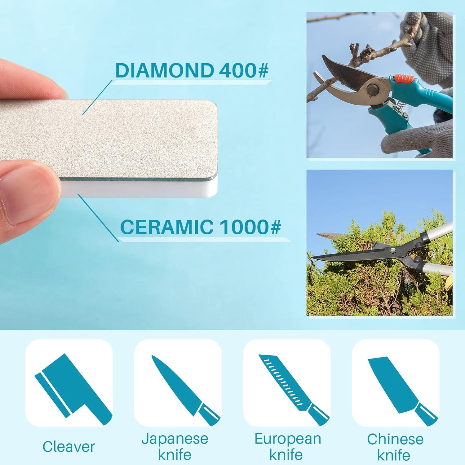 Afilador de Cuchillos Patelai 2 Piezas Doble Cara 400/1000 Grano