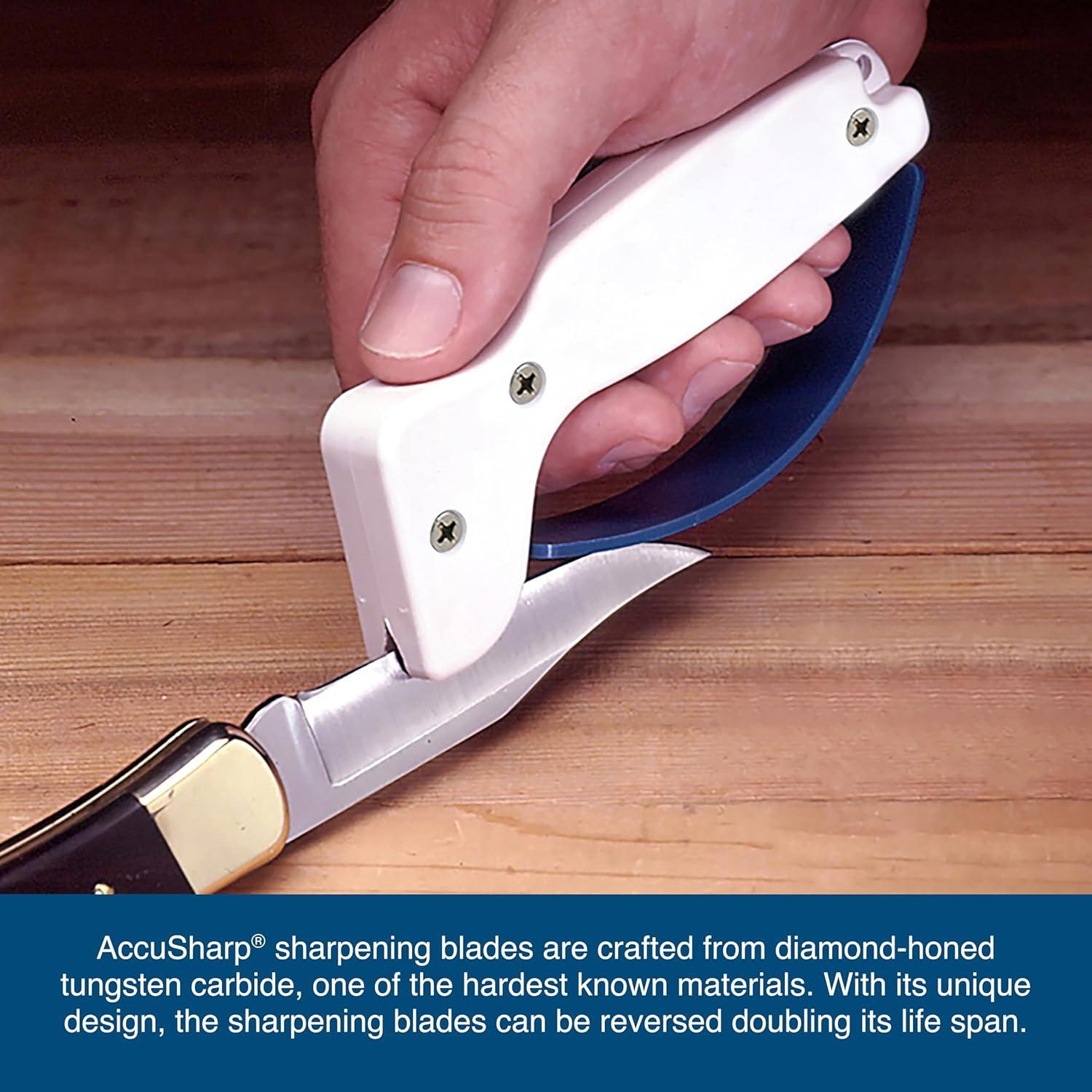 Afilador de cuchillos AccuSharp 2 unidades blanco