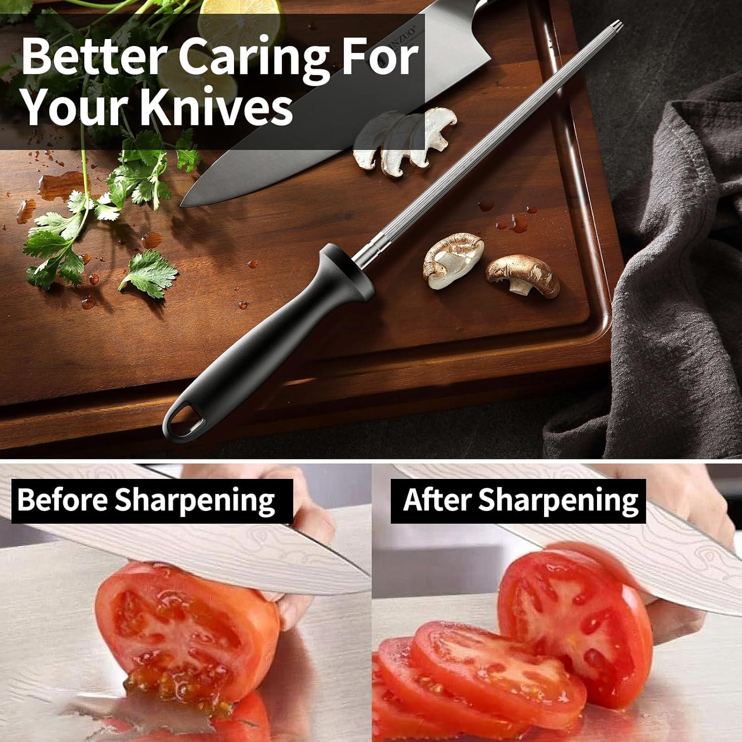 Varilla Afiladora FANERFUN 33 cm Acero al Carbono Profesional