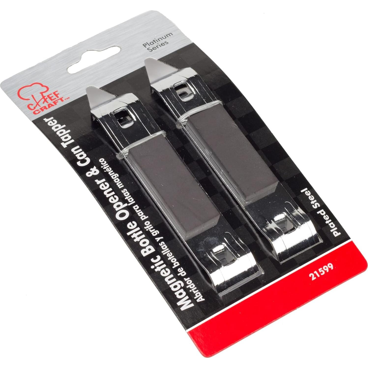 Abrebotellas Chef Craft Select imán set 2 piezas gris