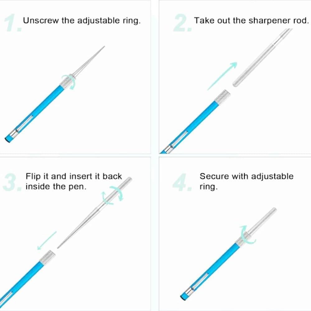Afilador de Cuchillos Serrados Eyech 2 Piezas Diamante 20.5cm