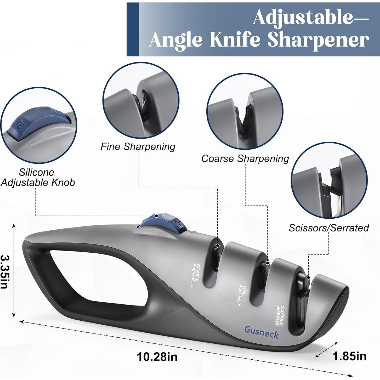 Afilador de cuchillos Gusneck ajustable 5 ángulos portátil