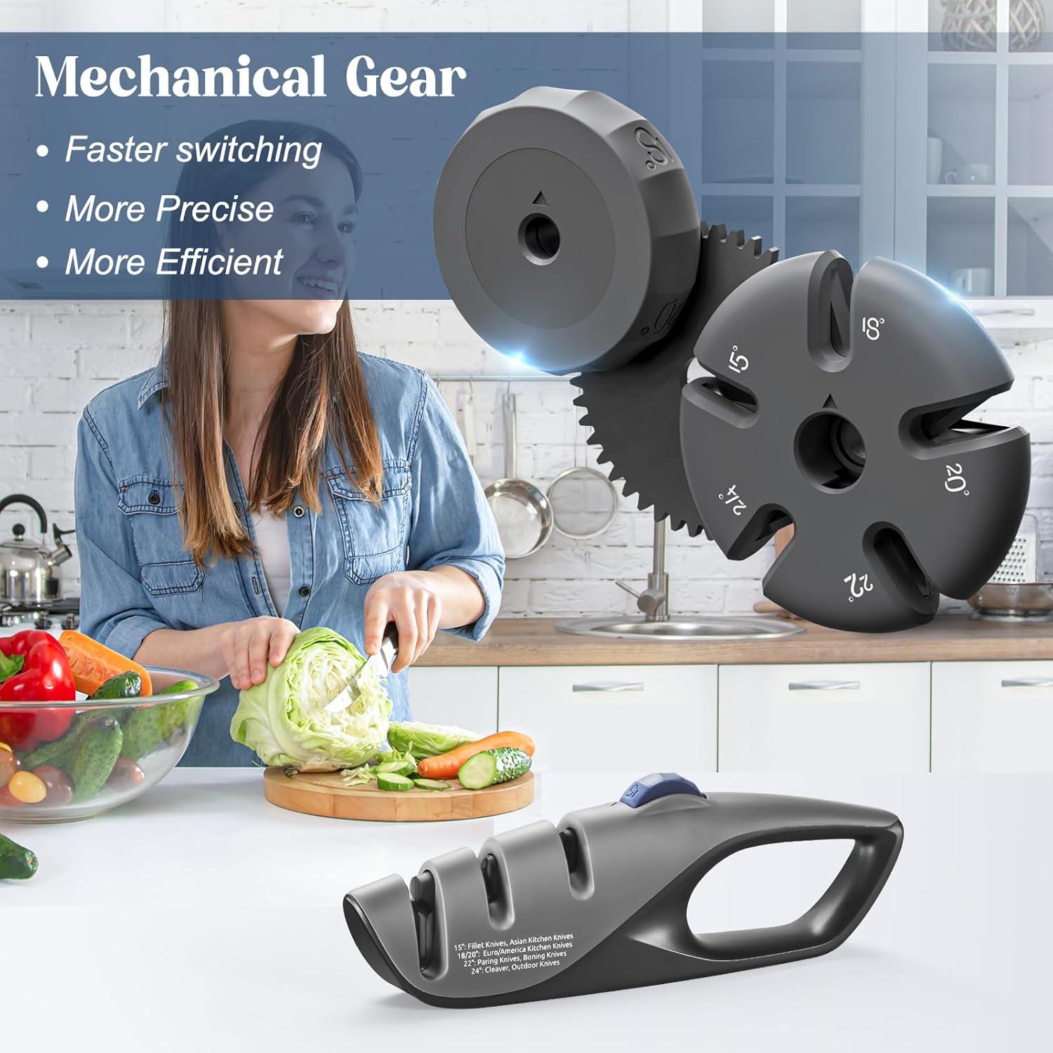 Afilador de cuchillos Gusneck ajustable 5 ángulos portátil