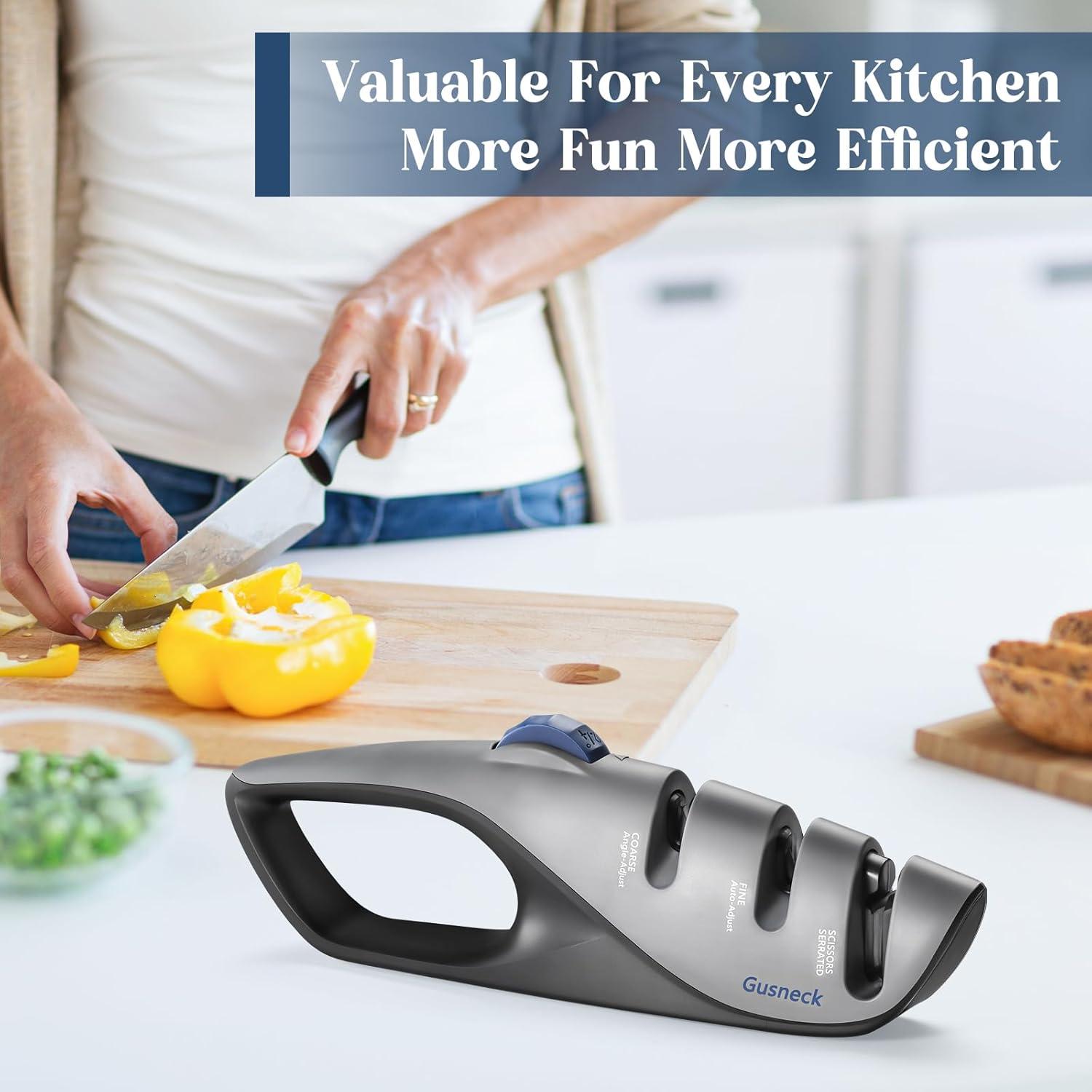 Afilador de cuchillos Gusneck ajustable 5 ángulos portátil