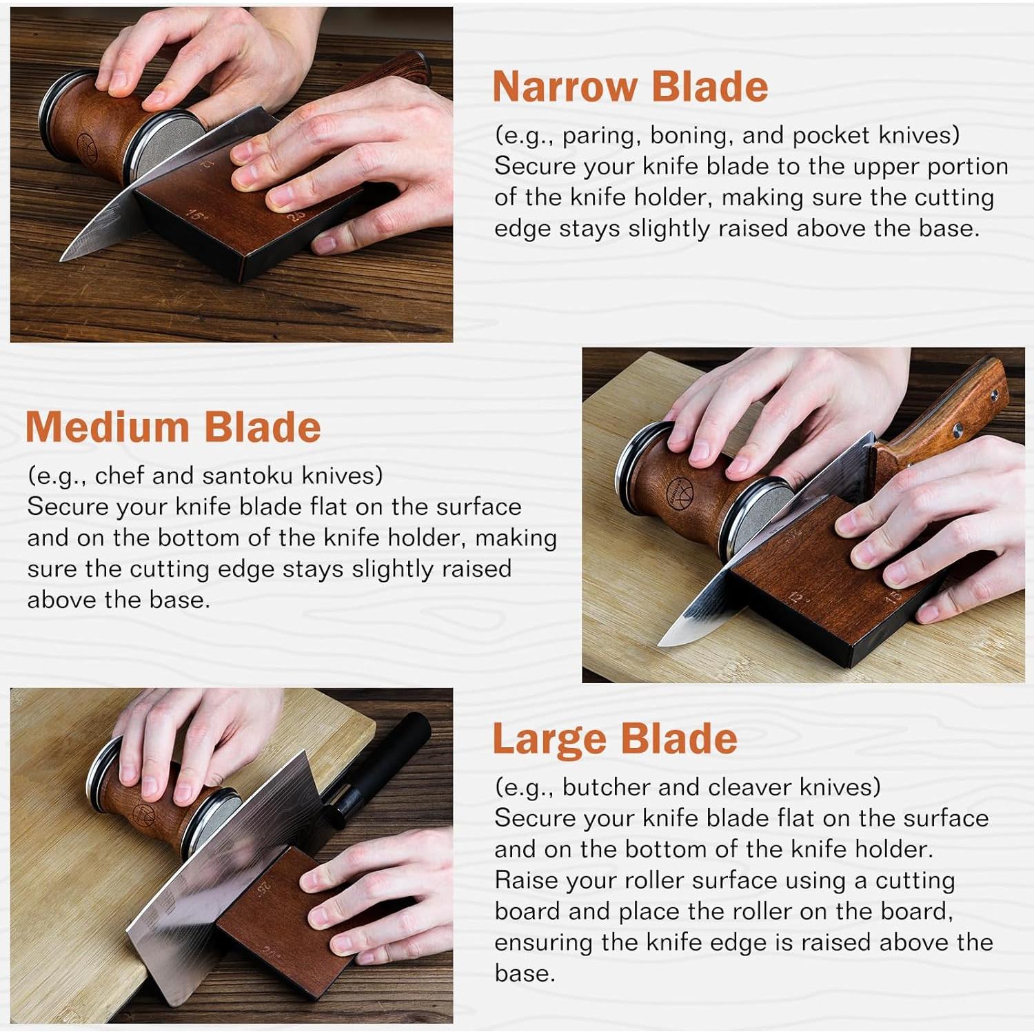 Kit Afilador de Cuchillos Arbenefe con Base Múltiples Ángulos