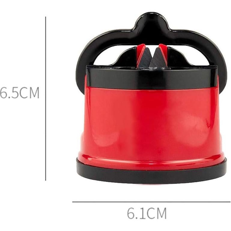 Afilador de cuchillos Flying Deer con base de succión rojo
