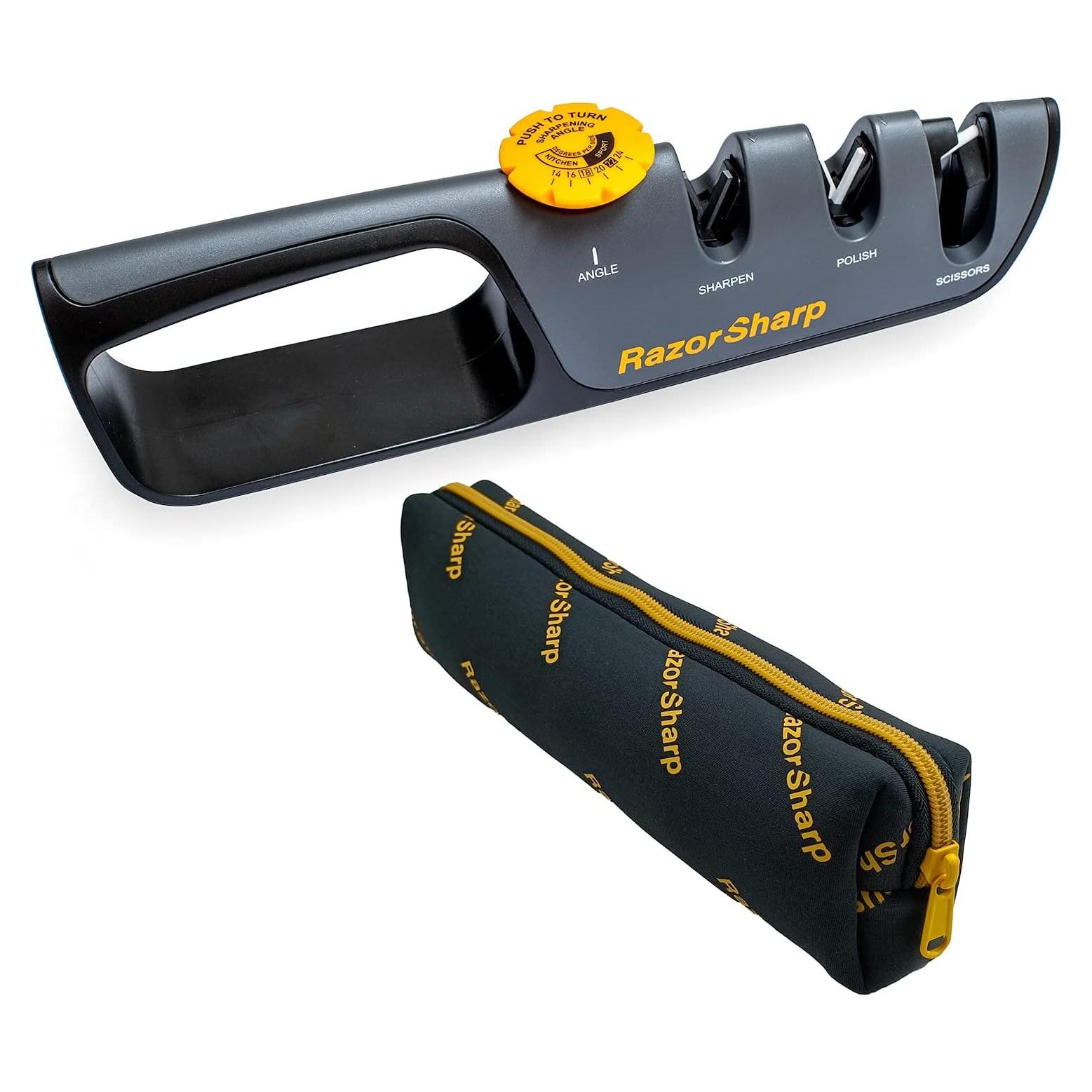 Afilador de cuchillos RazorSharp con guía ajustable