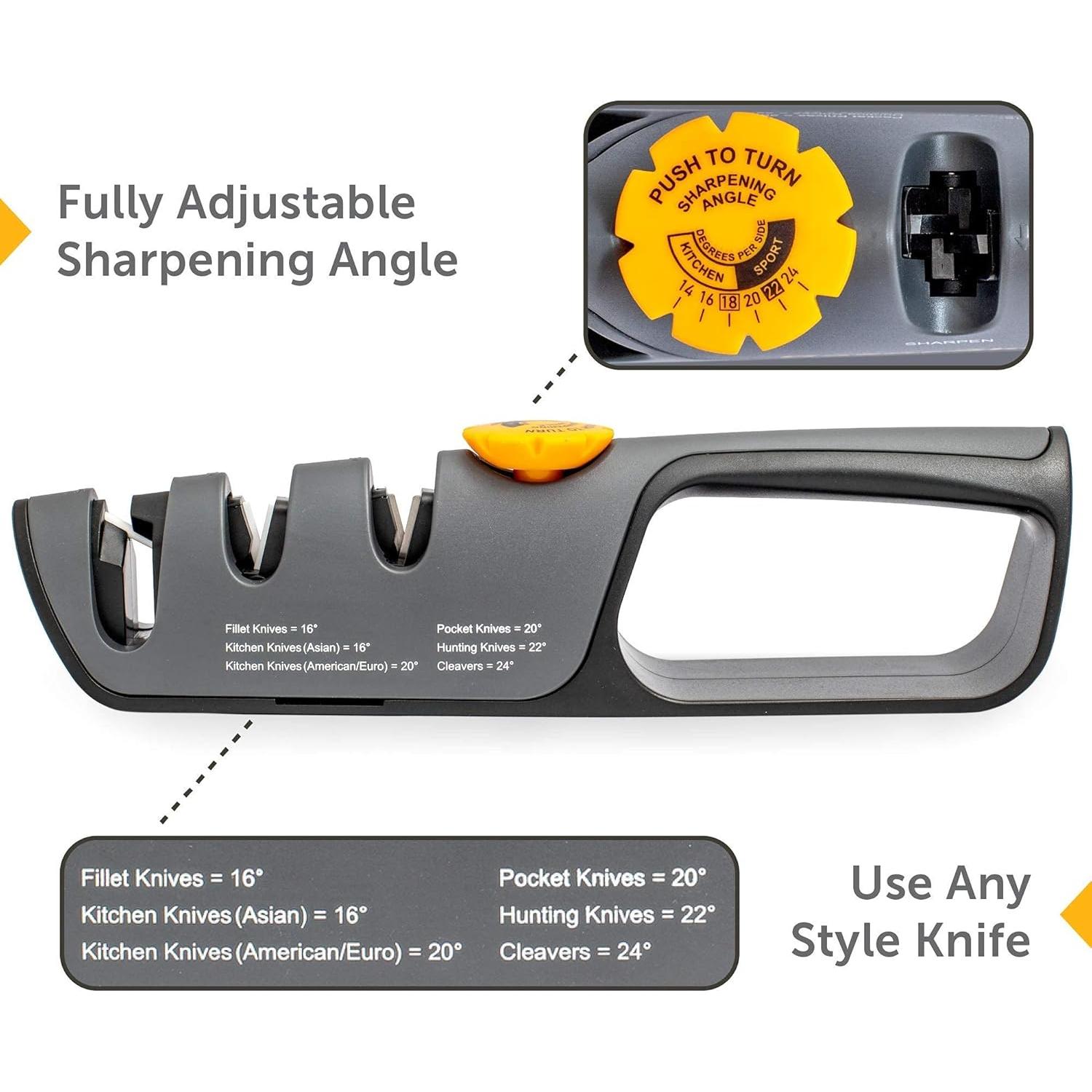 Afilador de cuchillos RazorSharp con guía ajustable