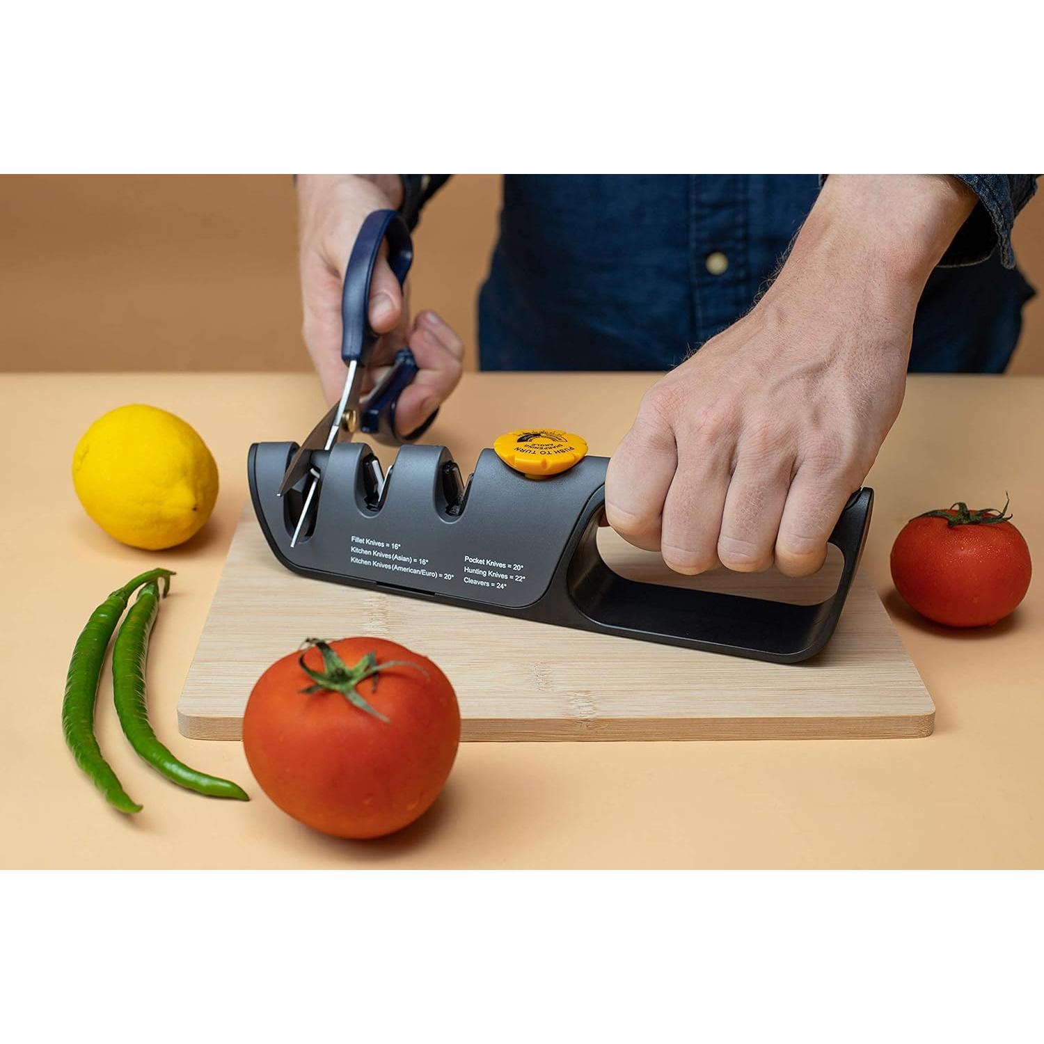 Afilador de cuchillos RazorSharp con guía ajustable