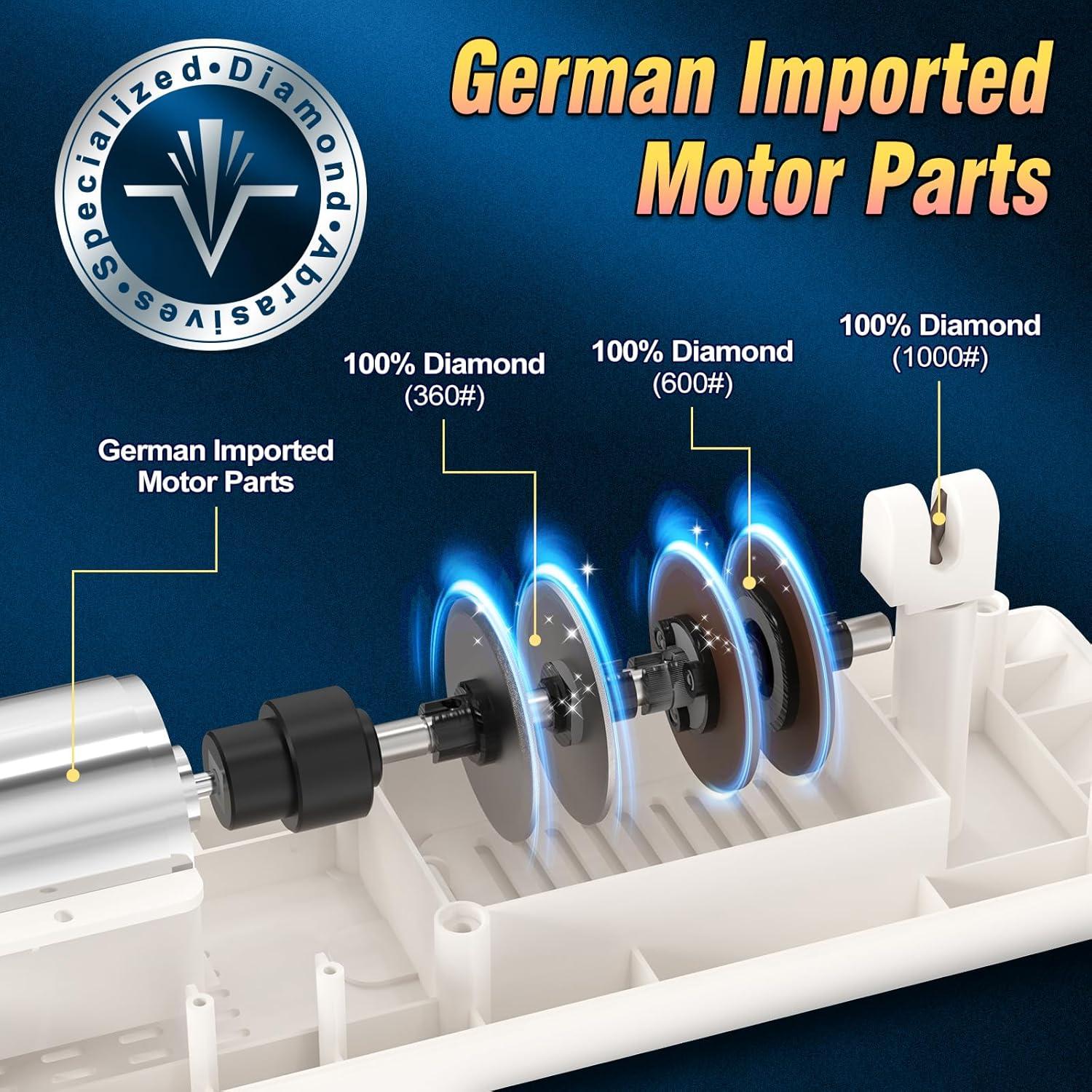 Afilador de cuchillos eléctrico Cpckstands 3 etapas diamante