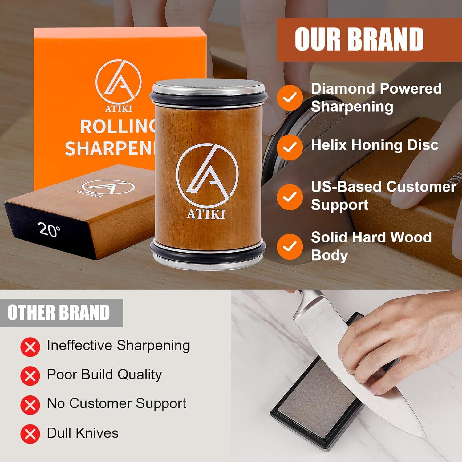 Afilador de Cuchillos Profesional Atiki 2024 - Discos de Diamante