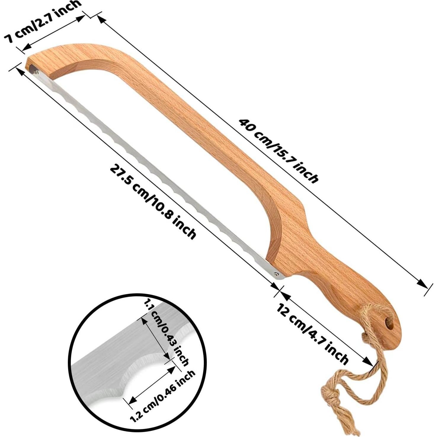 Cortador de Pan ROYOROYI BBK-001 de Madera y Acero Inoxidable