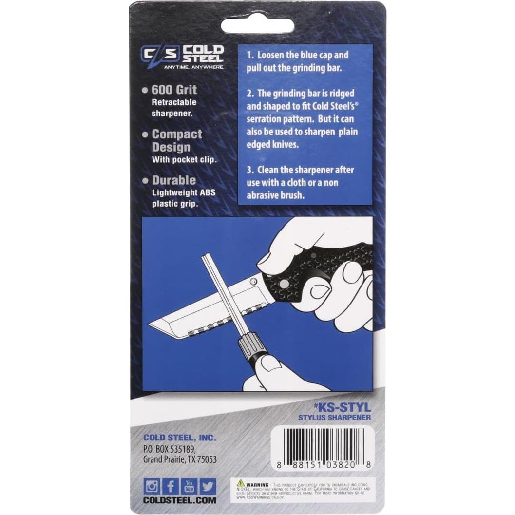 Afilador de Cuchillos Cold Steel Stylus 600 Granos Verde