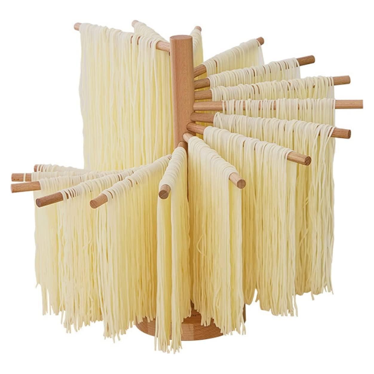 Soporte para Secar Fideos Valdus Plegable de Madera 16 Varillas