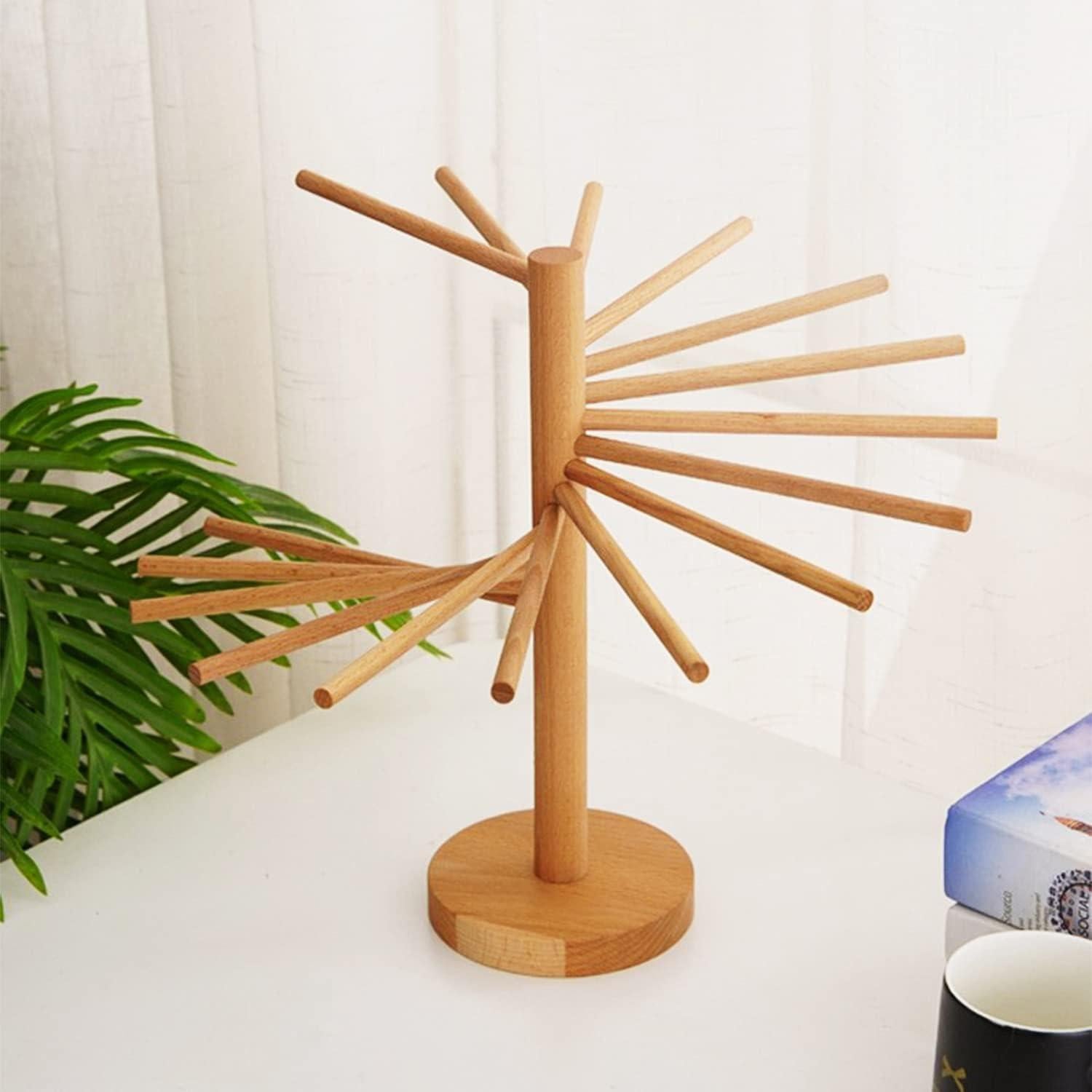 Soporte para Secar Fideos Valdus Plegable de Madera 16 Varillas