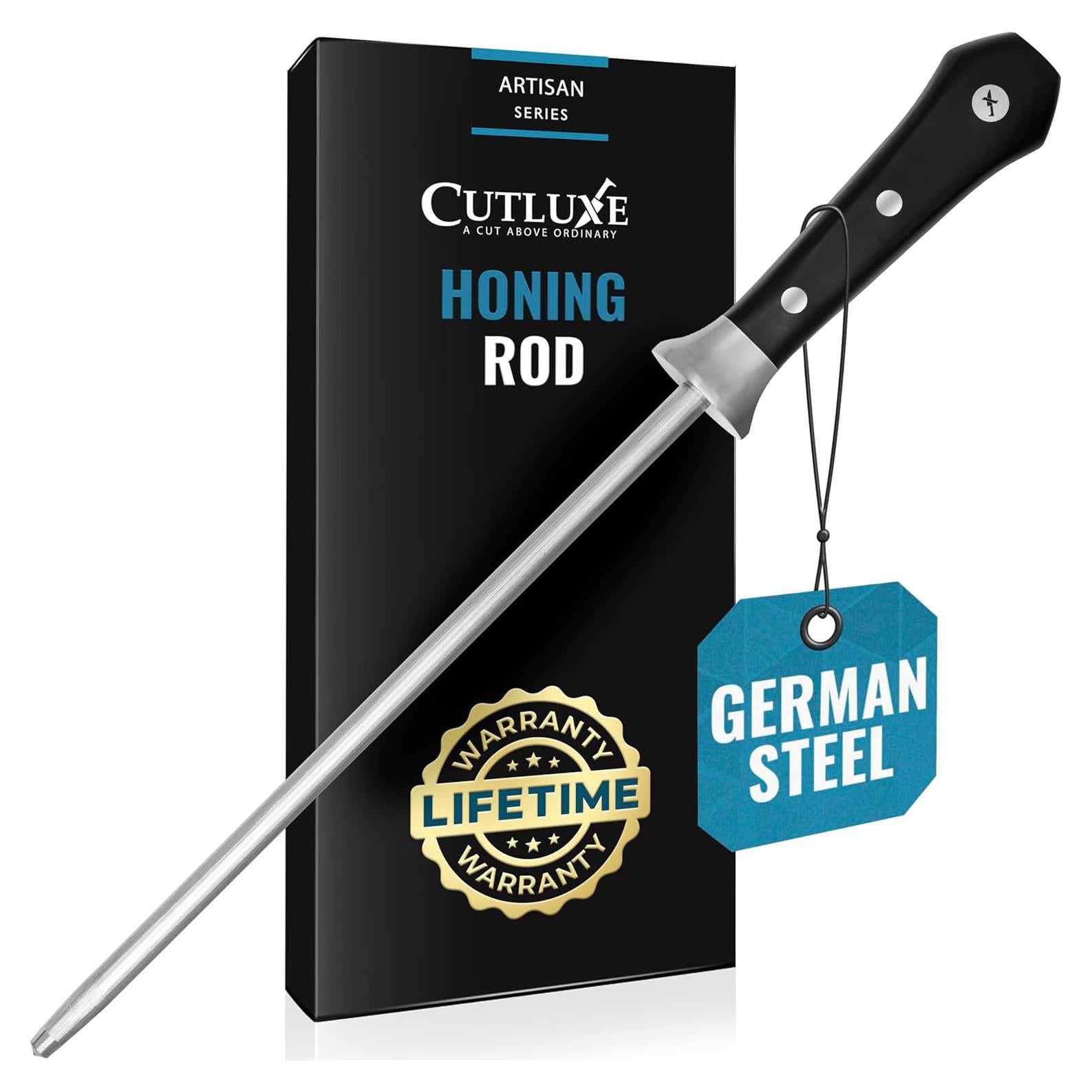 Varilla de Afilado Cutluxe 25,4 cm Acero Inoxidable Ergonómico