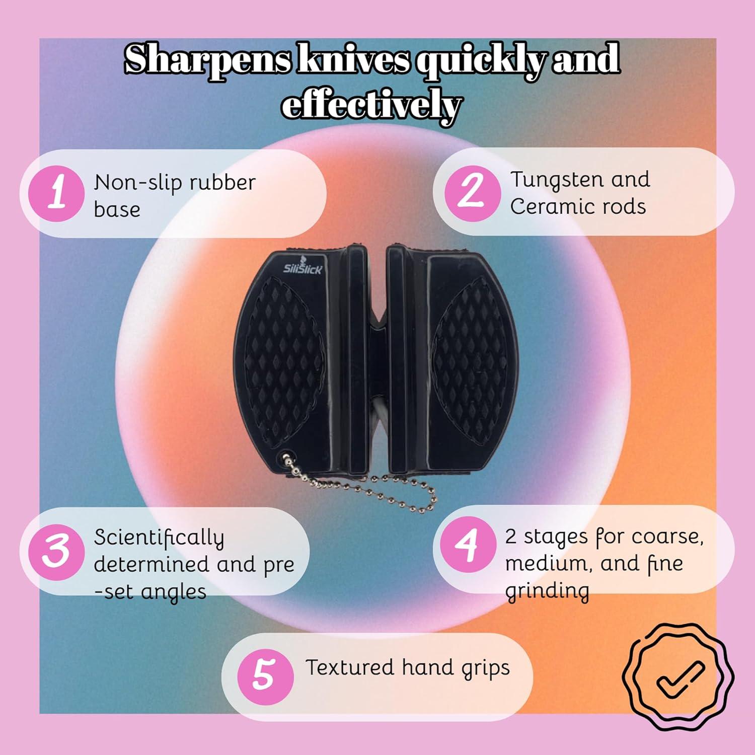 Afilador de cuchillos SiliSlick profesional tungsteno cerámica