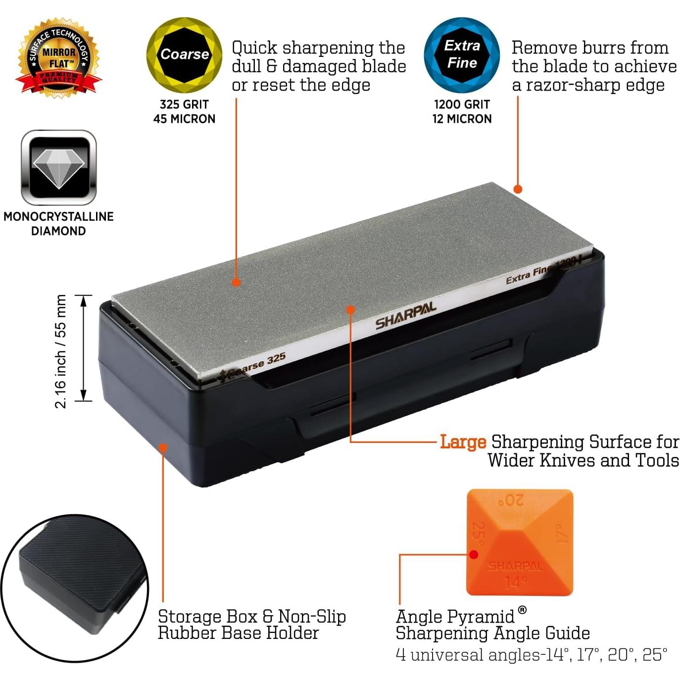 Piedra de Afilar Doble Cara SHARPAL 162N 20.3x7.6cm