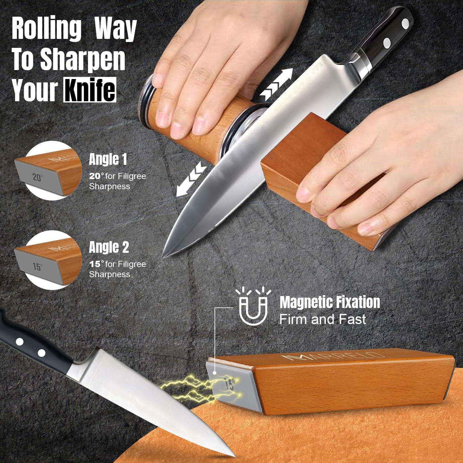 Afilador de cuchillos Marrelo rodante con discos de diamante