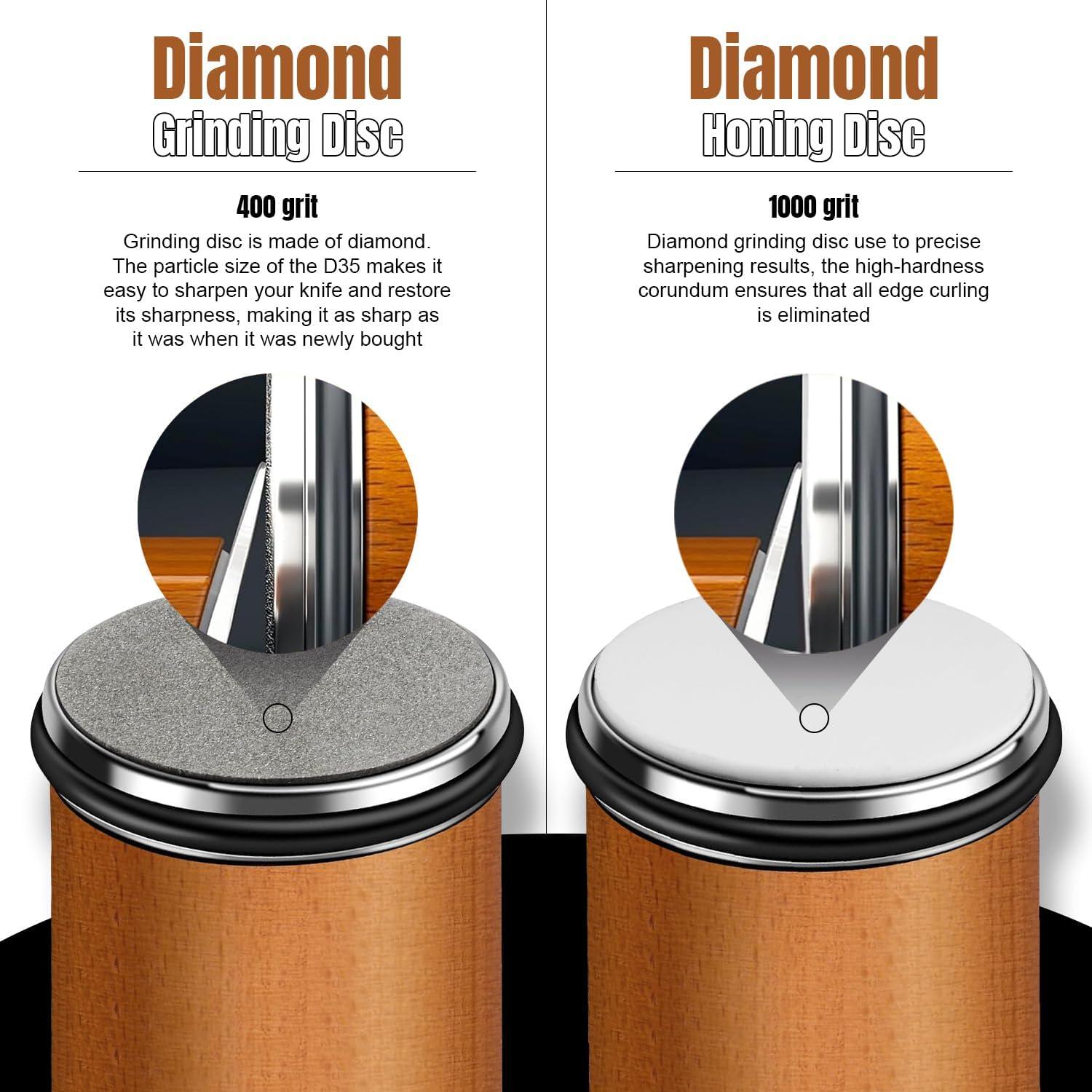 Afilador de cuchillos Marrelo rodante con discos de diamante