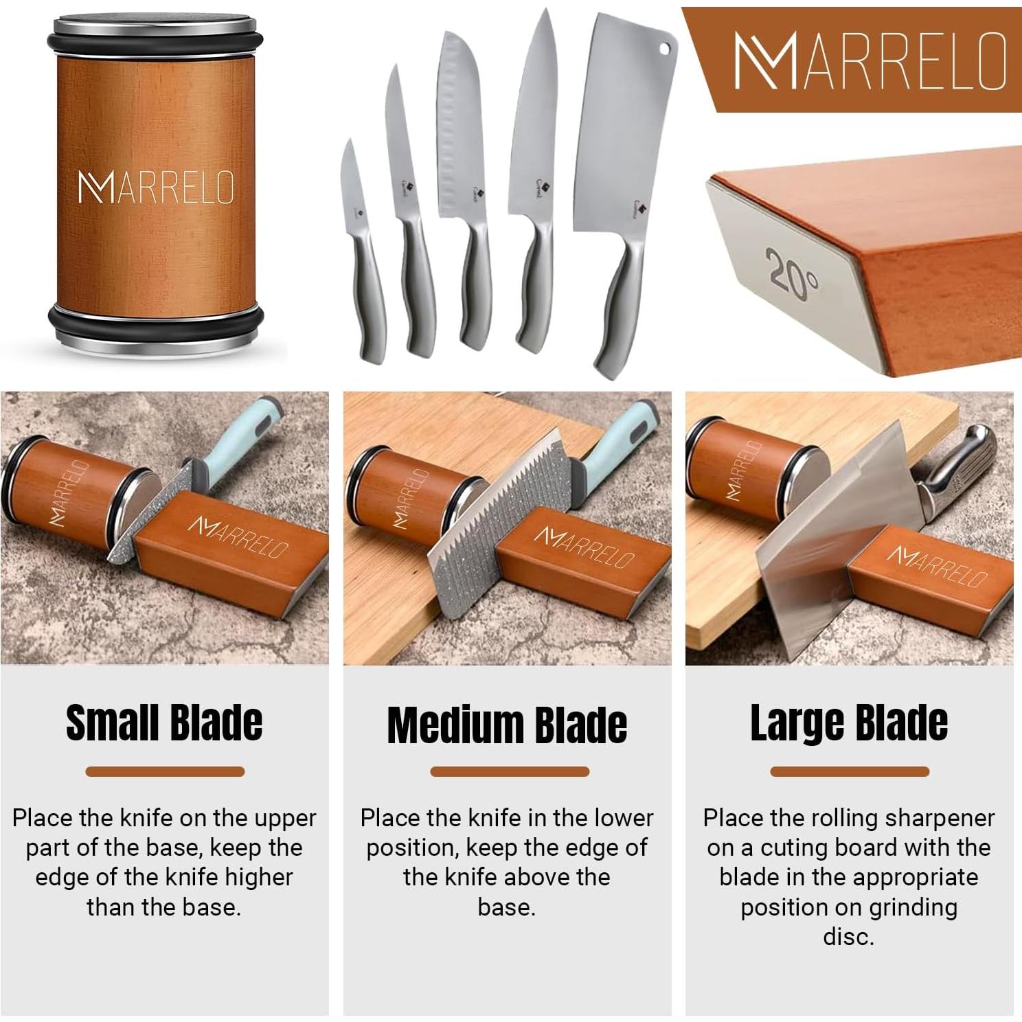 Afilador de cuchillos Marrelo rodante con discos de diamante