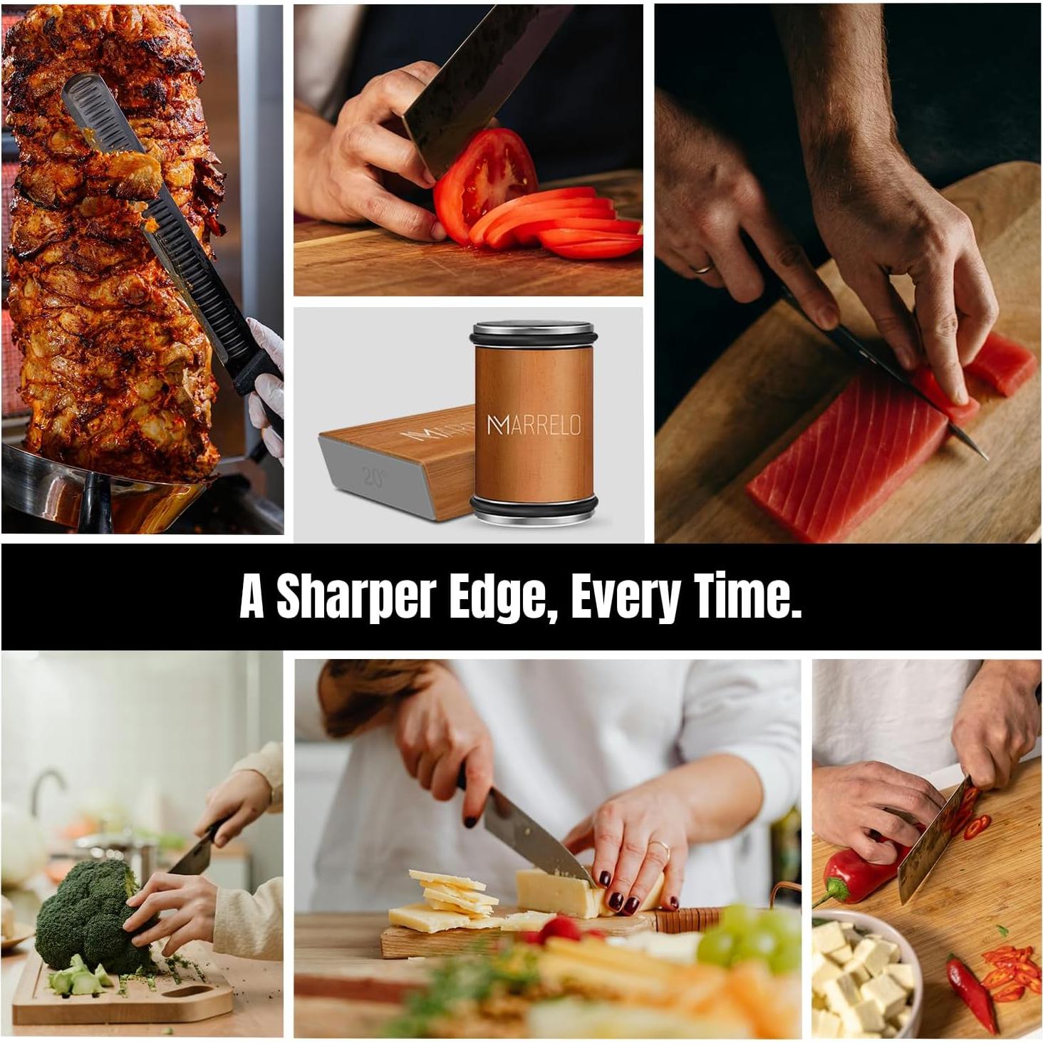 Afilador de cuchillos Marrelo rodante con discos de diamante