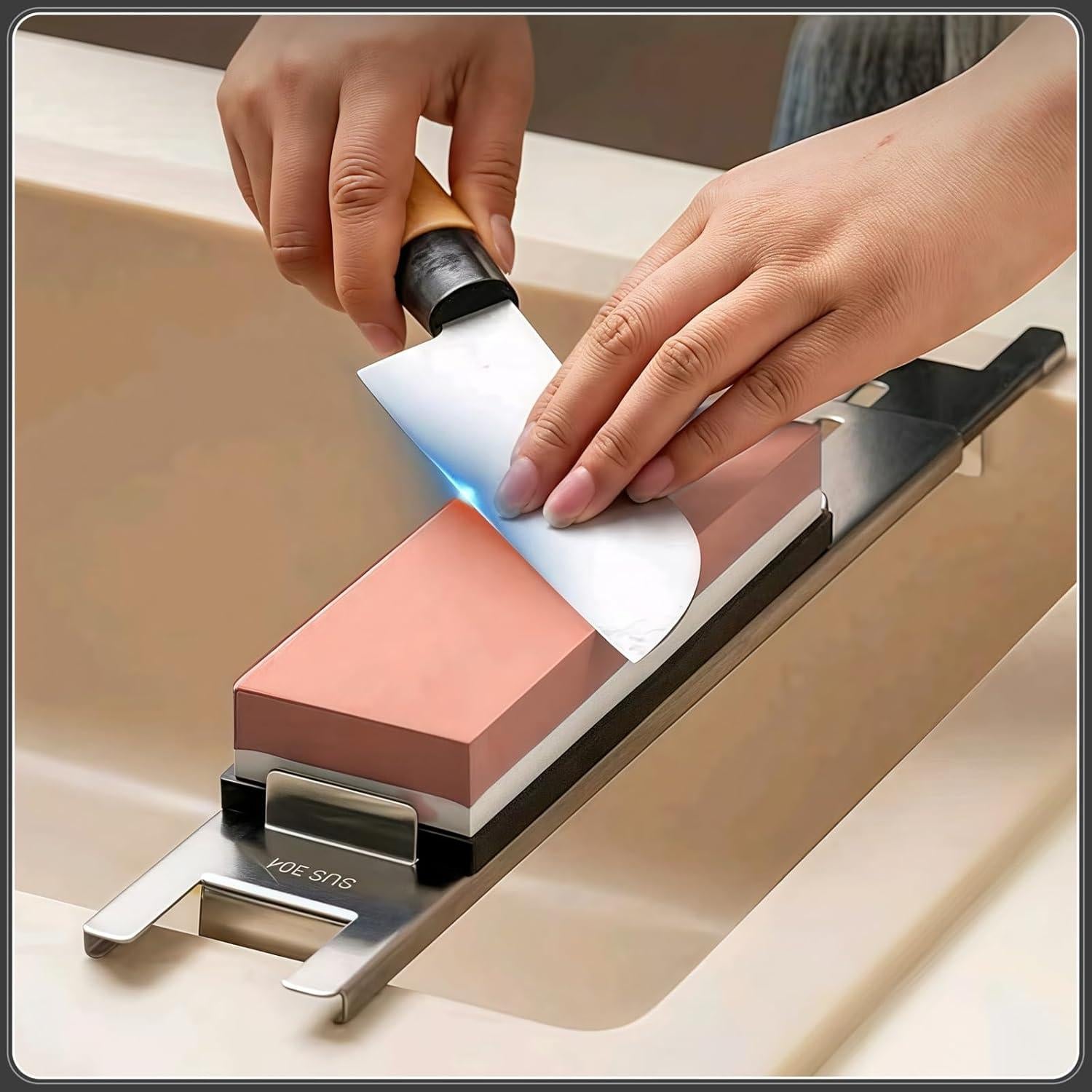 Piedra de Afilado Bellairis 3000/8000 Grit con Base Antideslizante