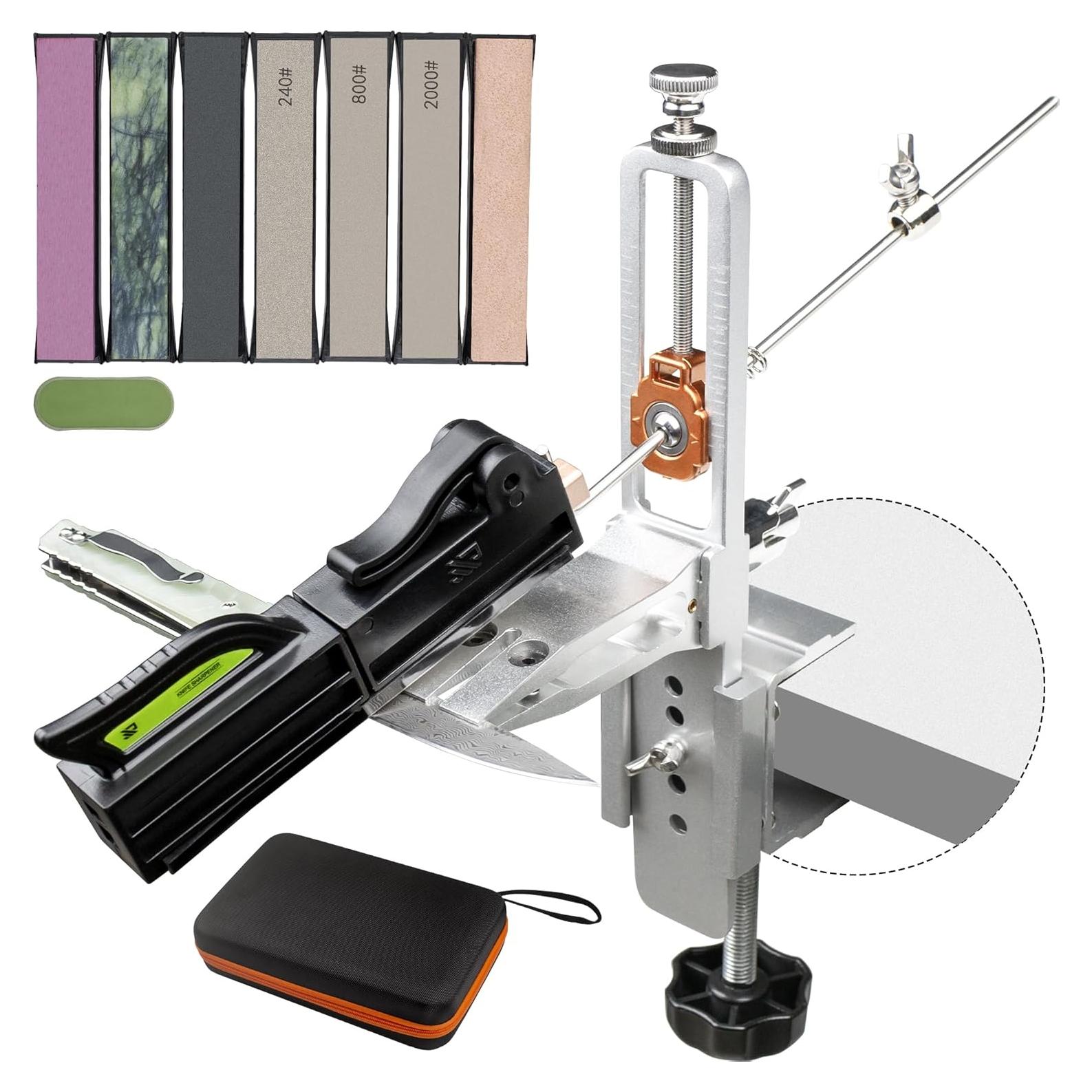 Afilador de Cuchillos CWOVRS 2 en 1 con Piedras y Kit