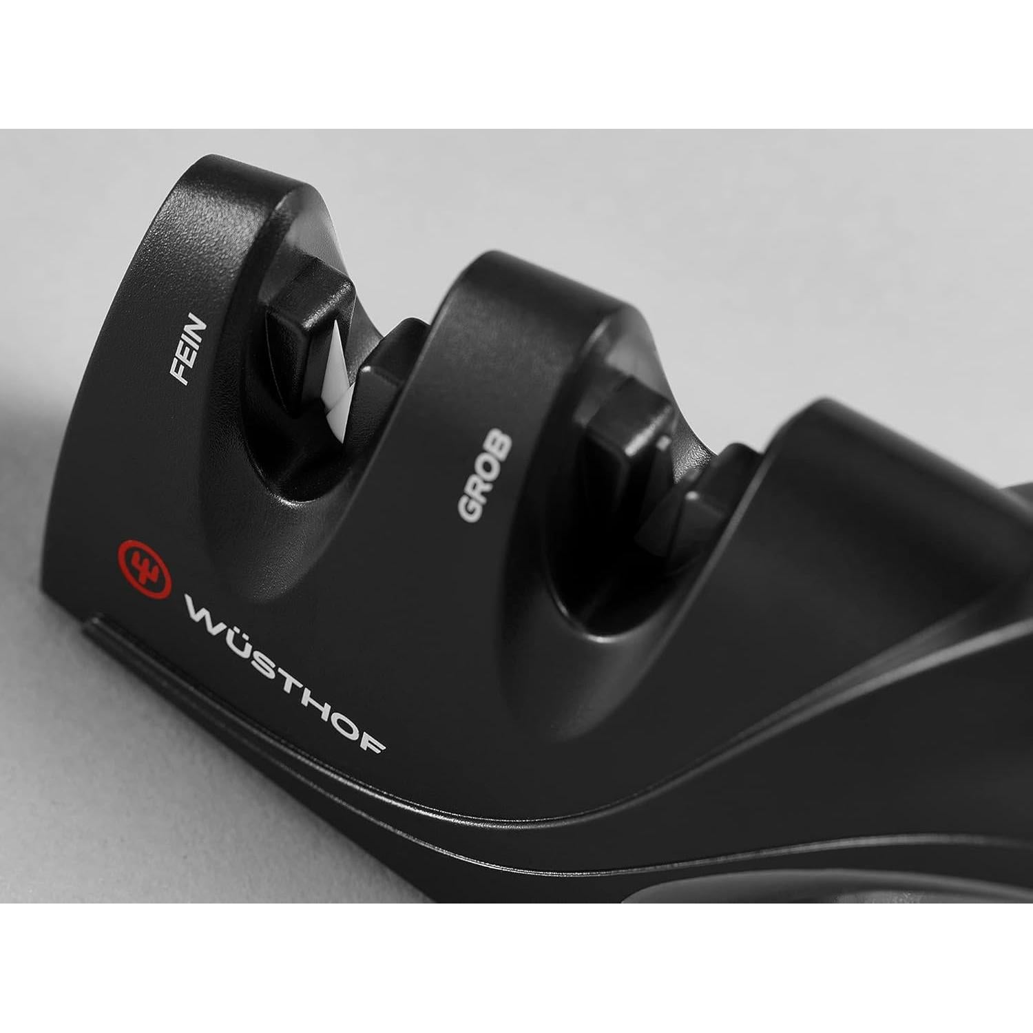 Afilador Manual Wüsthof de Dos Etapas, Negro