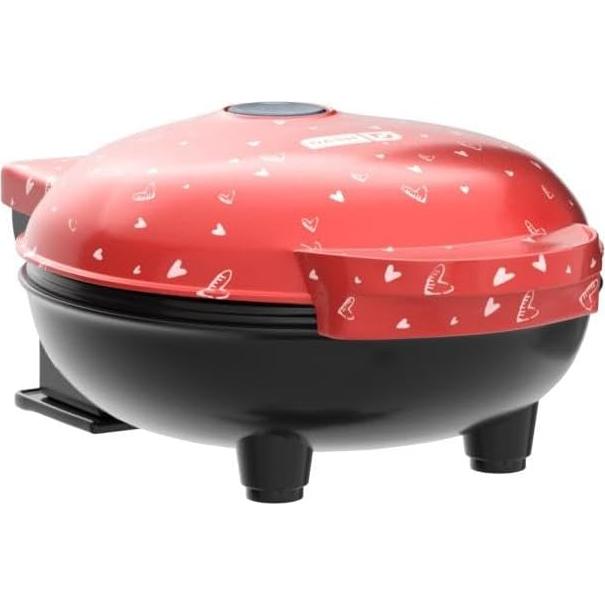 Mini Máquina de Waffles DASH Corazón Rojo 10 cm Antiadherente