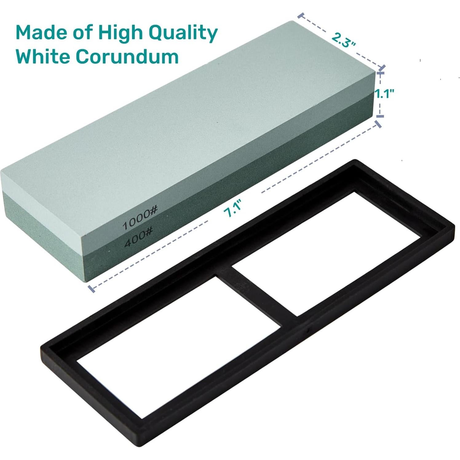 Piedra de Afilar HiramWare 400/1000 Doble Cara Antideslizante