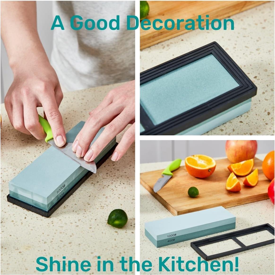 Piedra de Afilar HiramWare 400/1000 Doble Cara Antideslizante