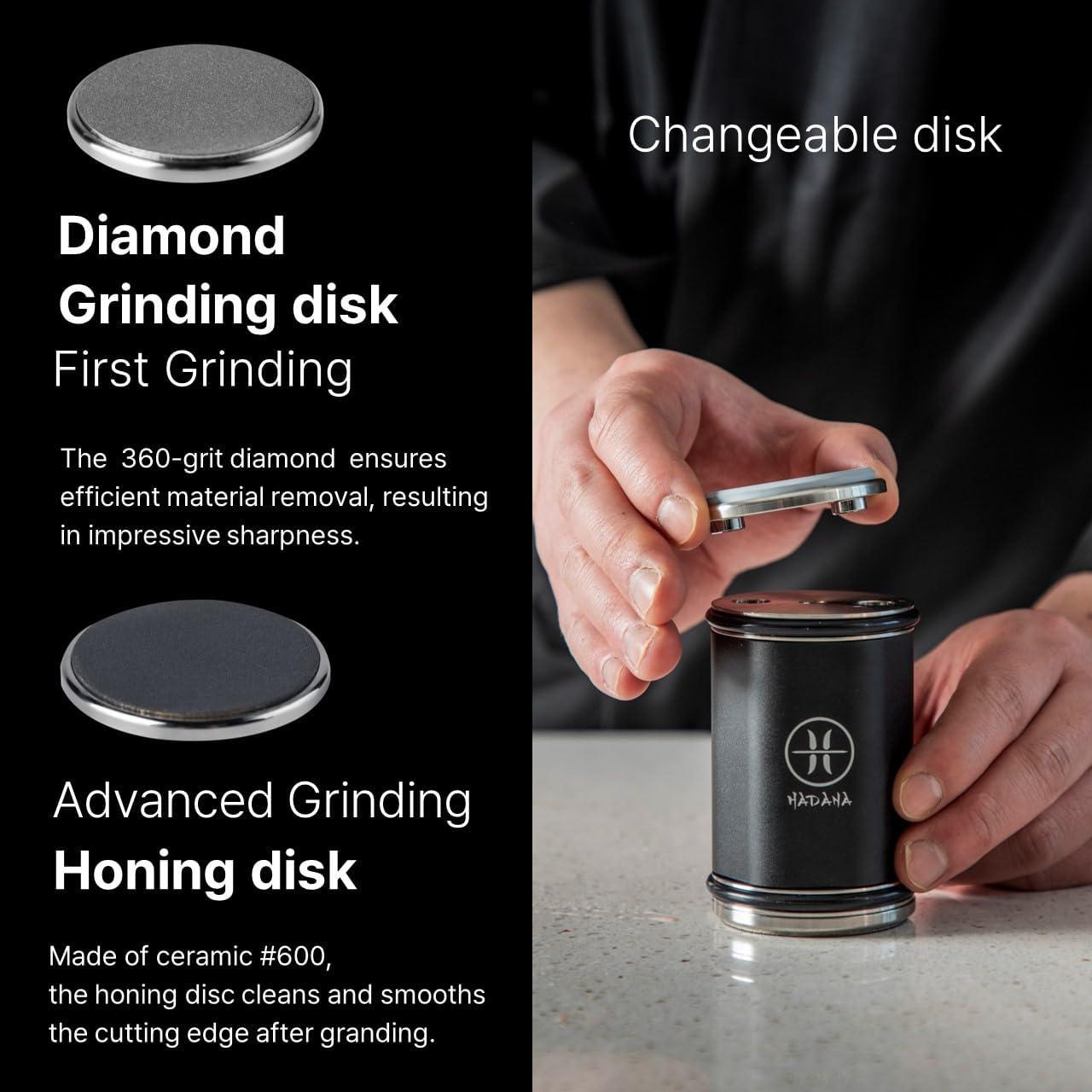 Afilador de cuchillos HADANA - Soporte magnético 4 ángulos