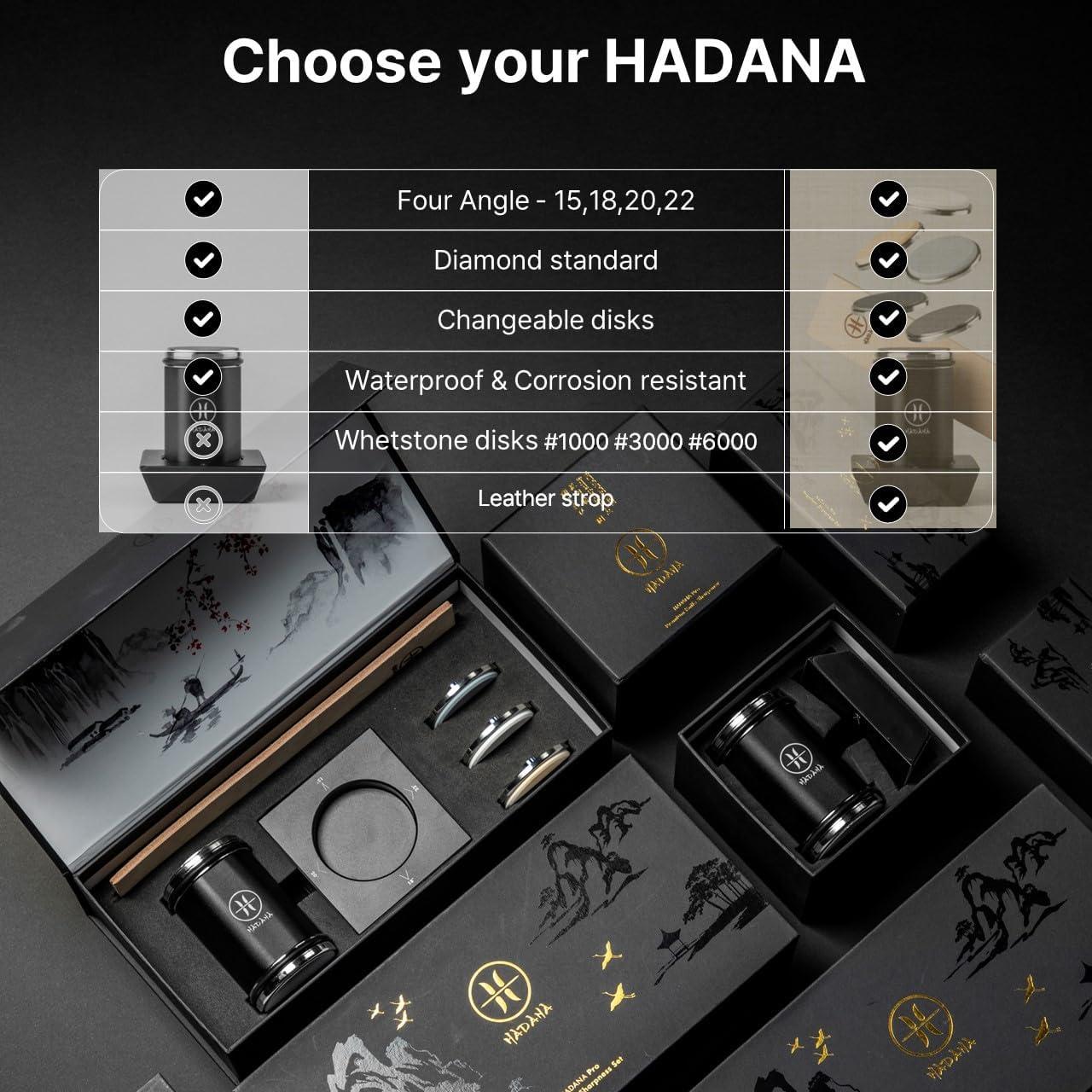 Afilador de cuchillos HADANA - Soporte magnético 4 ángulos