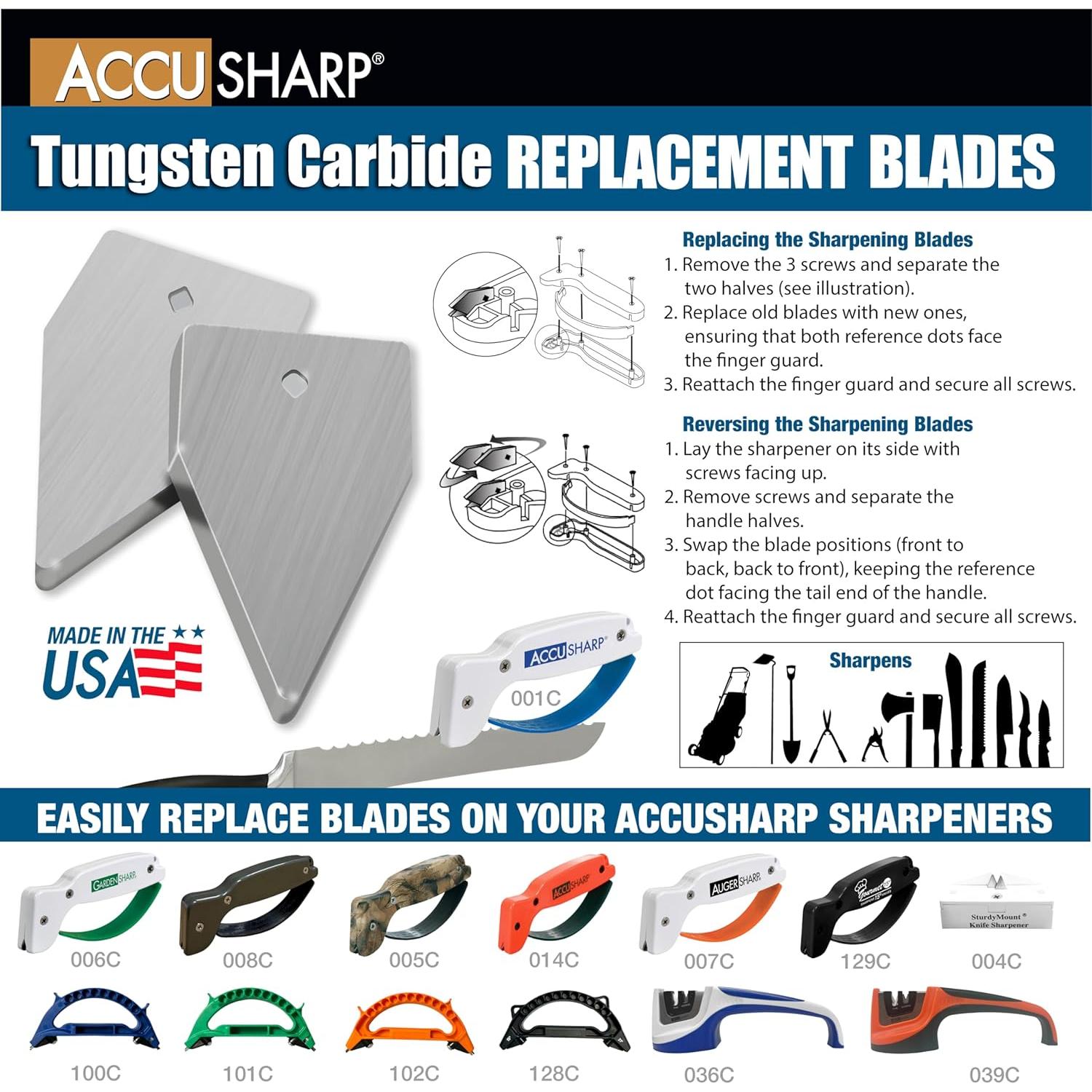 Cuchillas de Repuesto AccuSharp para Afilador - 2 Piezas