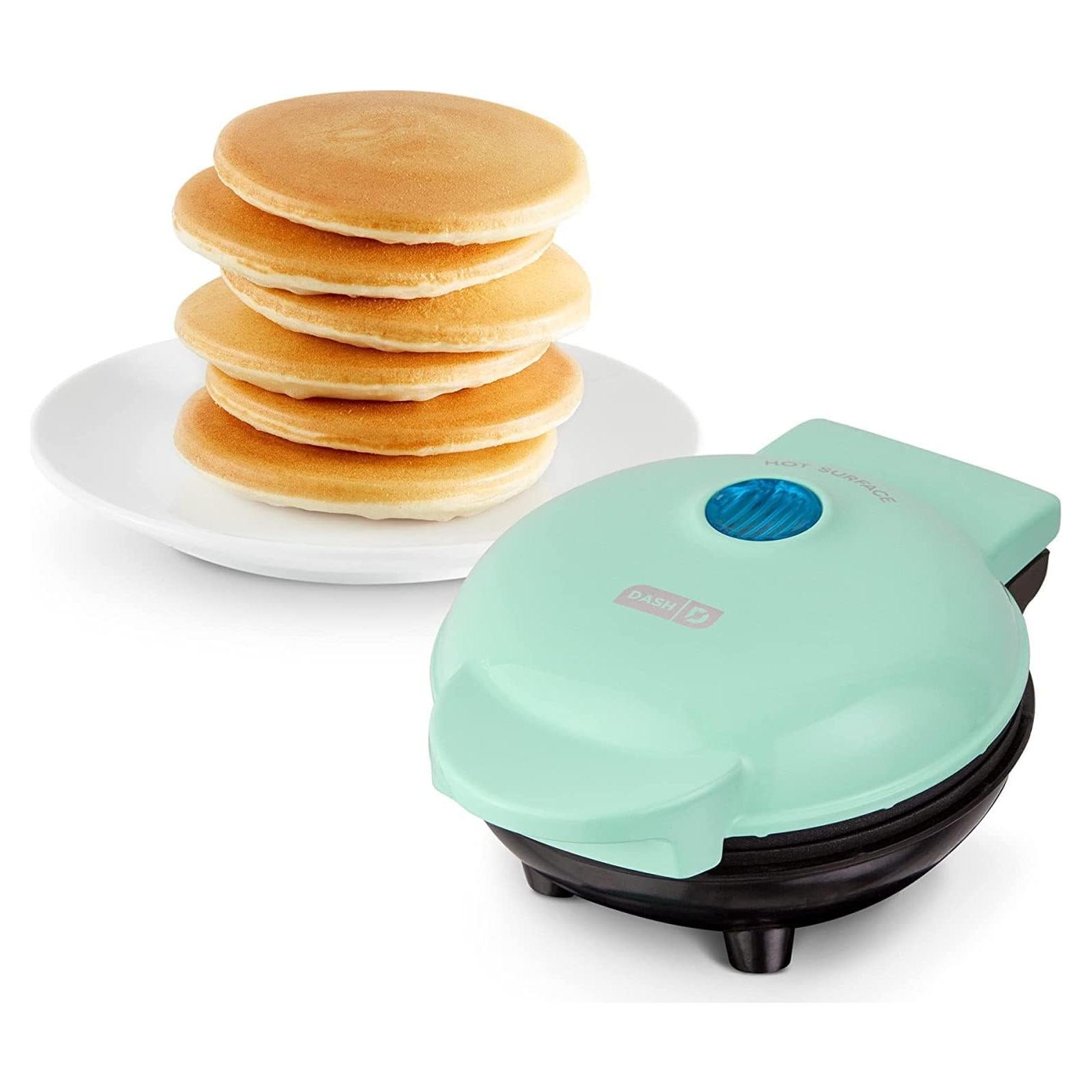 Plancha Mini Eléctrica DASH Aqua 10 cm para Pancakes y Galletas