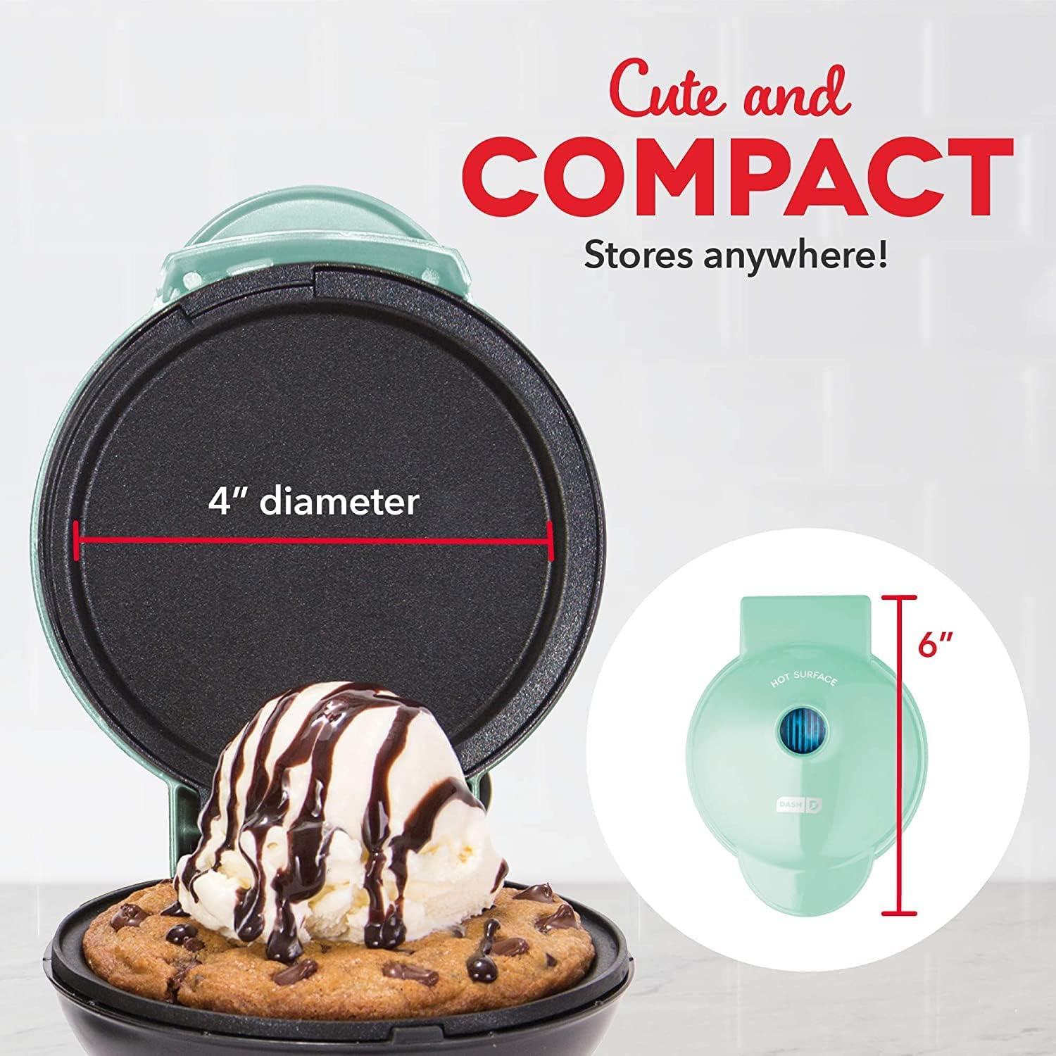 Plancha Mini Eléctrica DASH Aqua 10 cm para Pancakes y Galletas